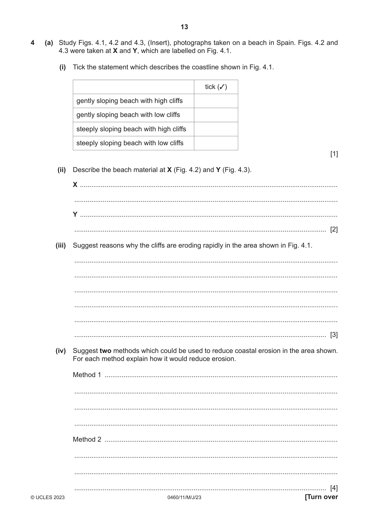 Cambridge IGCSE Geography 0460 2023 May/June Paper 1 · Variant 1 question paper, page 13 of 24