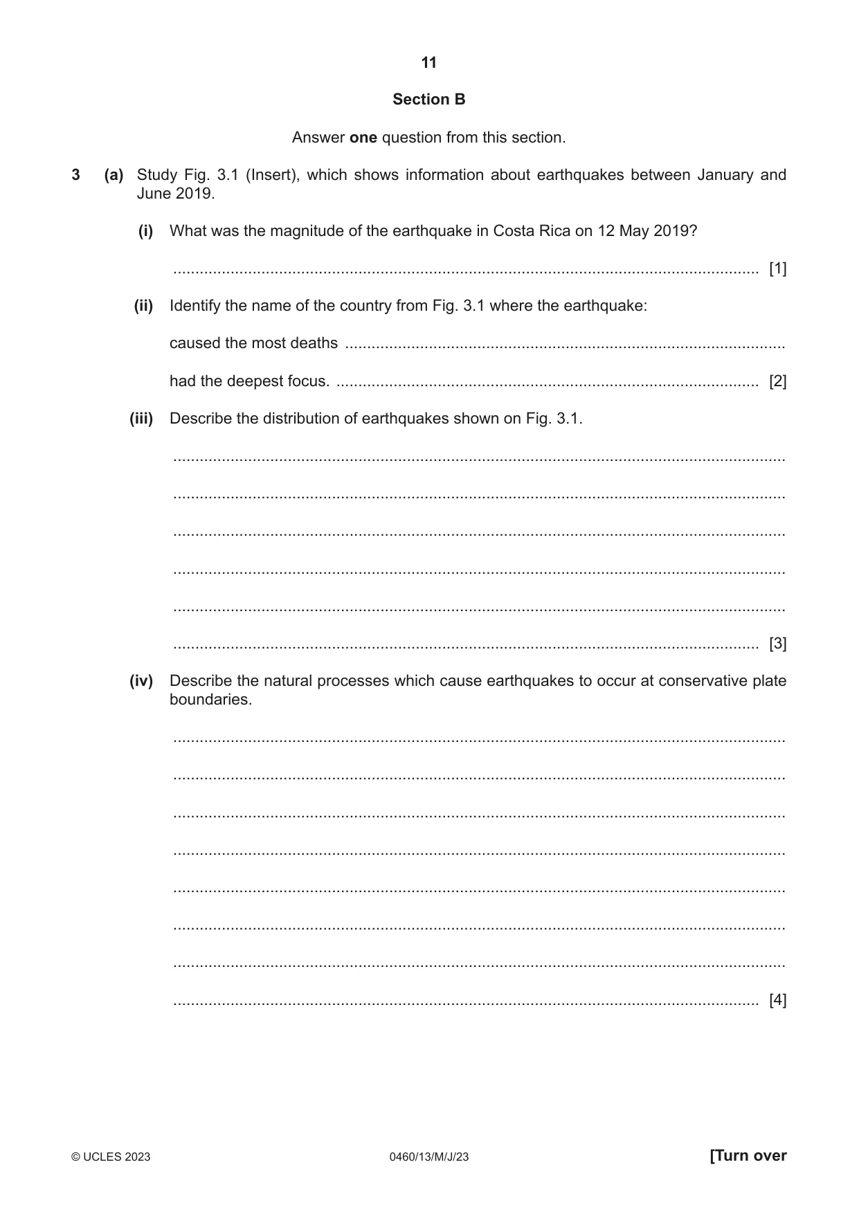 Cambridge IGCSE Geography 0460 2023 May/June Paper 1 · Variant 3 question paper, page 11 of 32