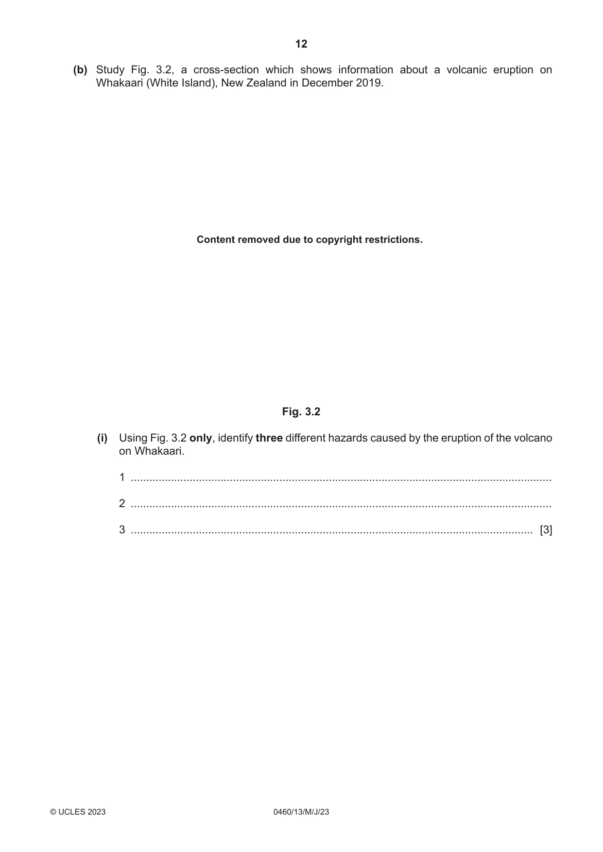 Cambridge IGCSE Geography 0460 2023 May/June Paper 1 · Variant 3 question paper, page 12 of 32