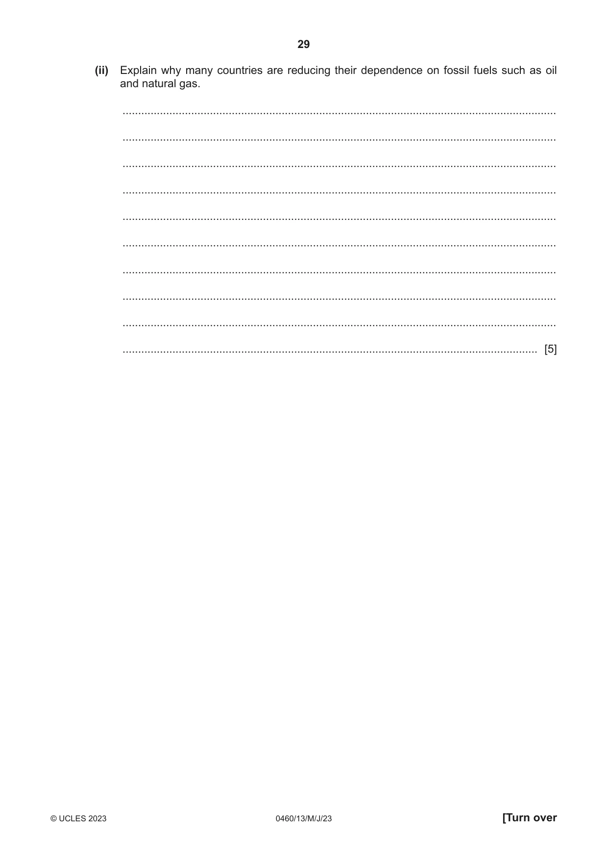 Cambridge IGCSE Geography 0460 2023 May/June Paper 1 · Variant 3 question paper, page 29 of 32