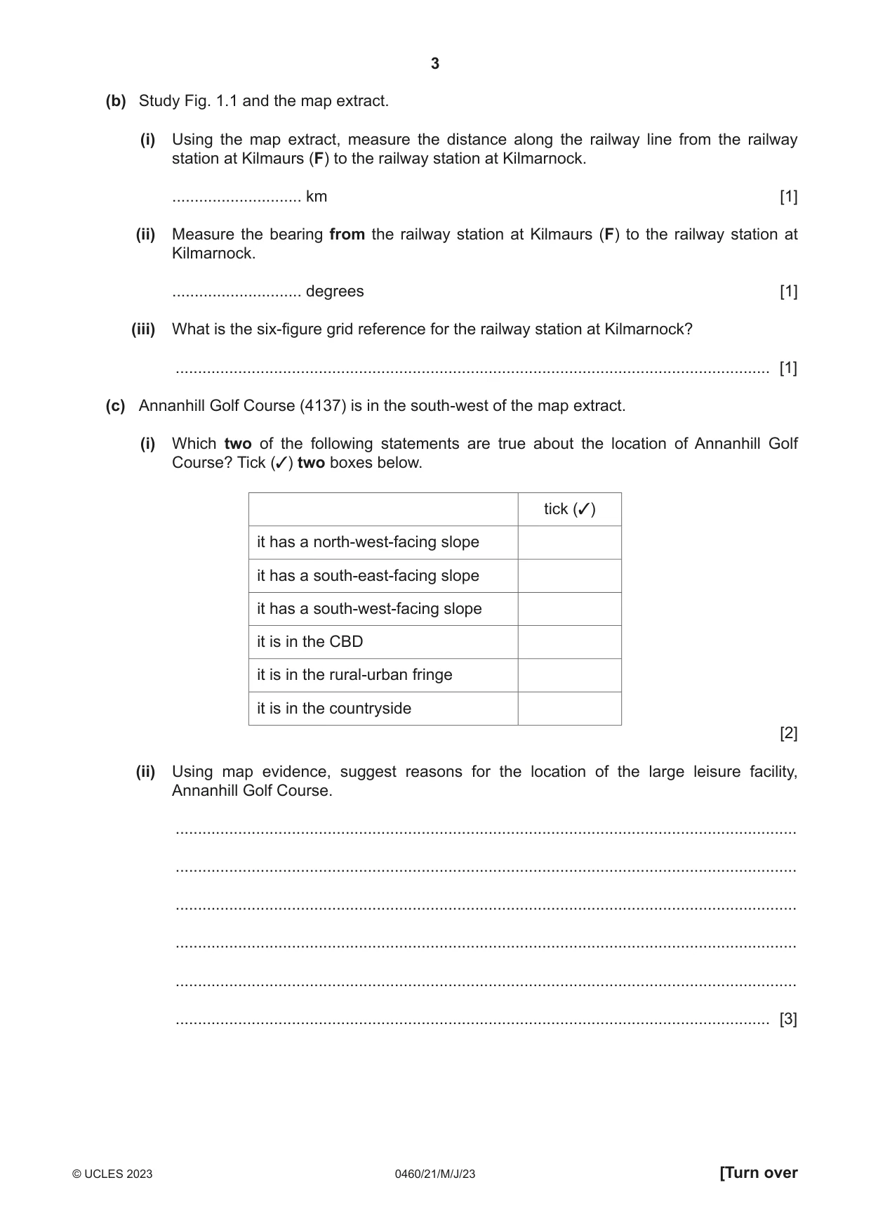 Cambridge IGCSE Geography 0460 2023 May/June Paper 2 · Variant 1 question paper, page 3 of 20