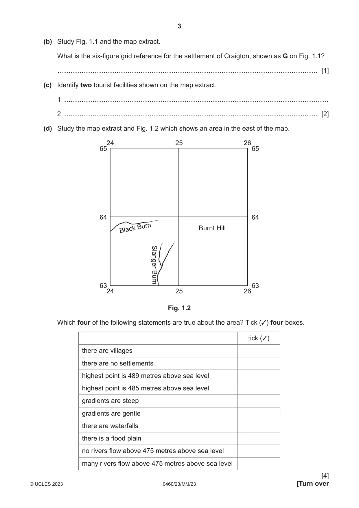 Cambridge IGCSE Geography 0460 2023 May/June Paper 2 · Variant 3 question paper, page 3 of 16