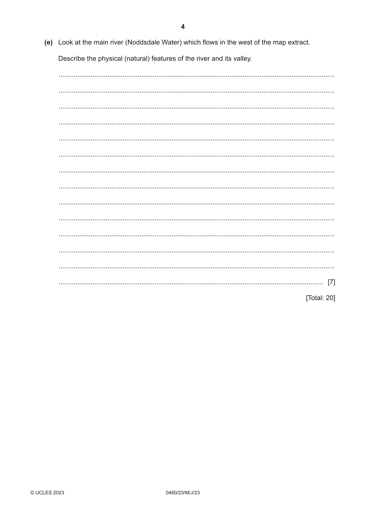 Cambridge IGCSE Geography 0460 2023 May/June Paper 2 · Variant 3 question paper, page 4 of 16