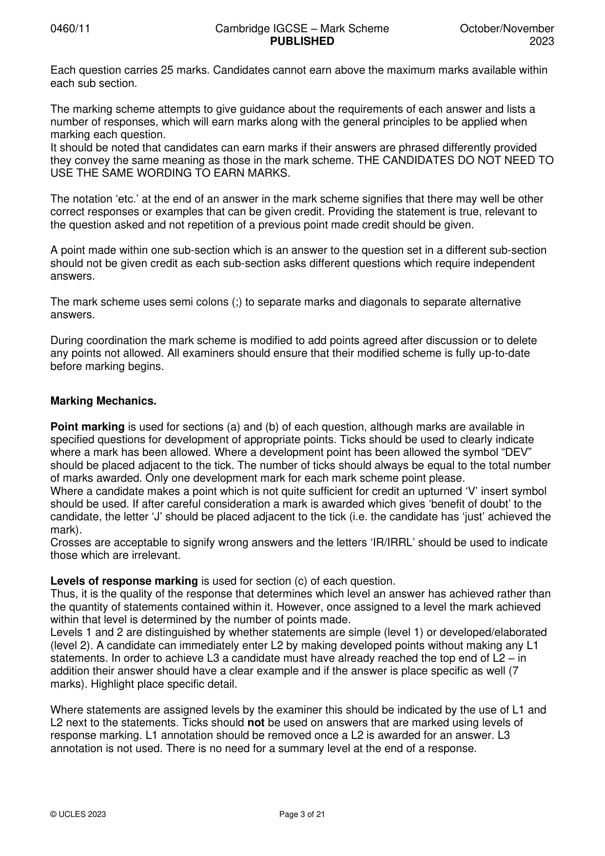 Mark scheme, page 3 of 21