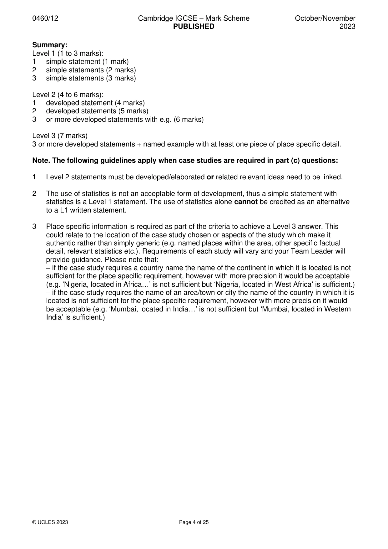 Mark scheme, page 4 of 25