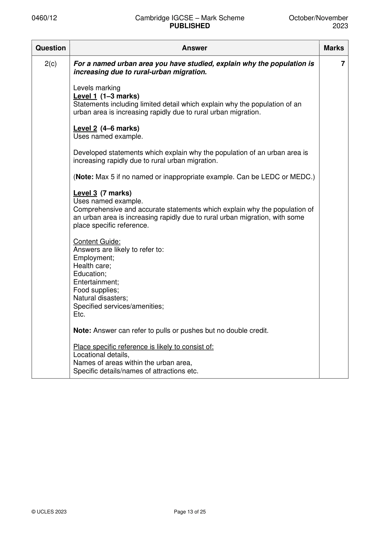 Mark scheme, page 13 of 25