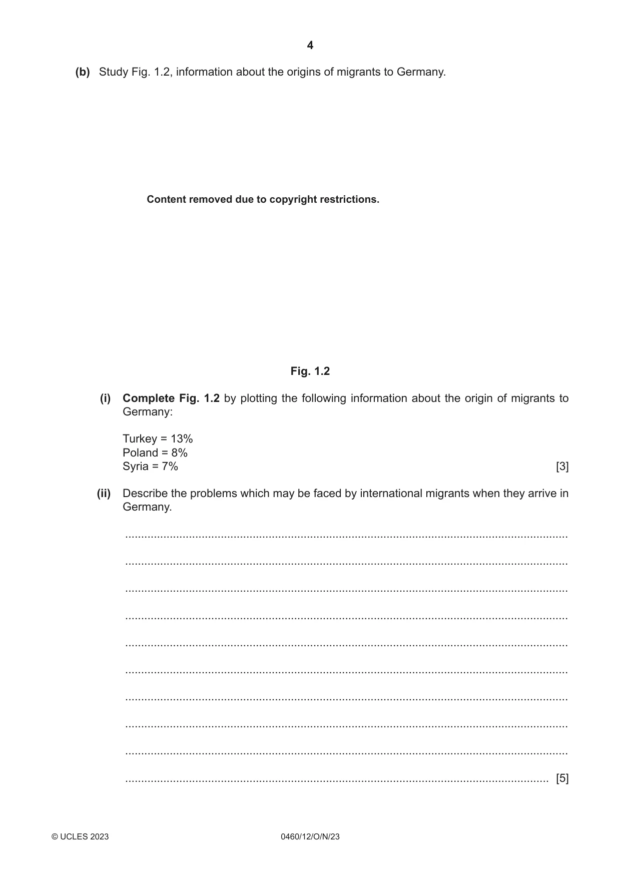 Cambridge IGCSE Geography 0460 2023 Oct/Nov Paper 1 · Variant 2 question paper, page 4 of 28