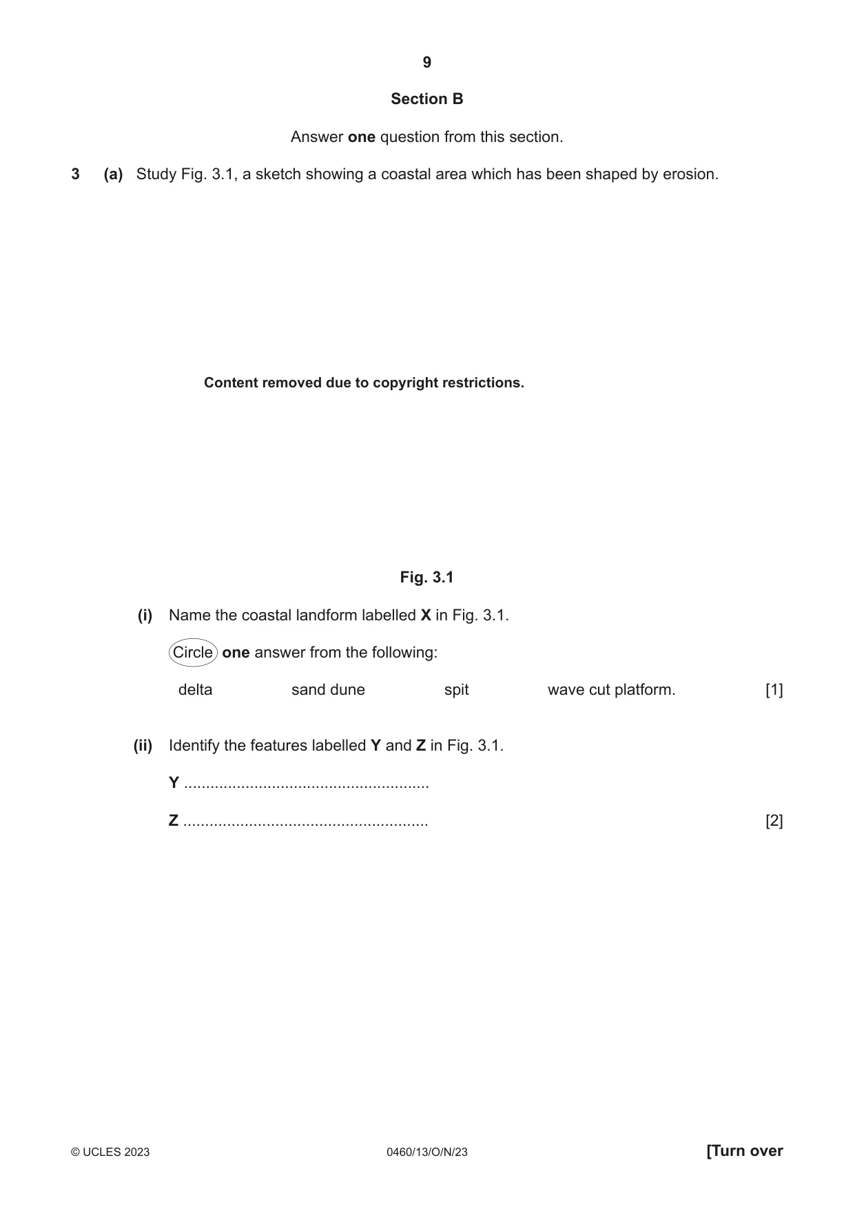 Cambridge IGCSE Geography 0460 2023 Oct/Nov Paper 1 · Variant 3 question paper, page 9 of 32