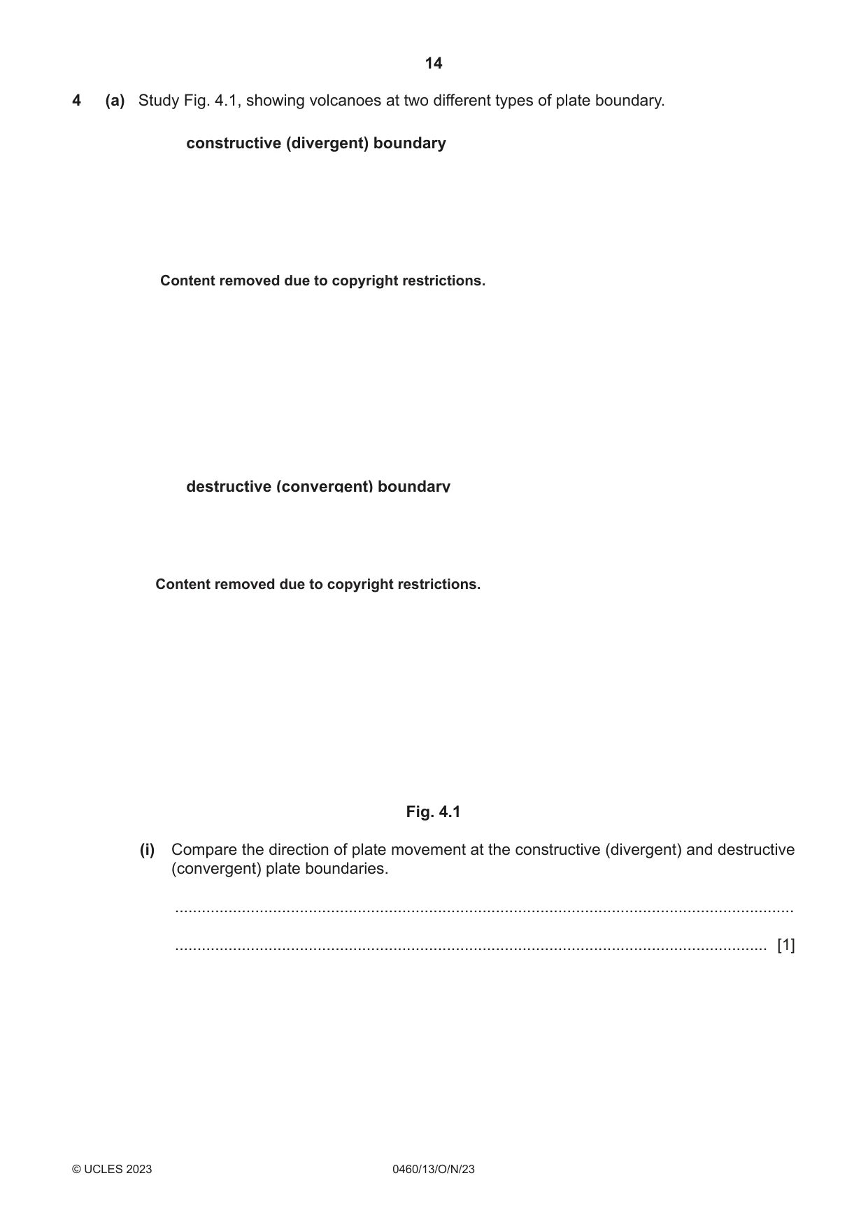 Cambridge IGCSE Geography 0460 2023 Oct/Nov Paper 1 · Variant 3 question paper, page 14 of 32
