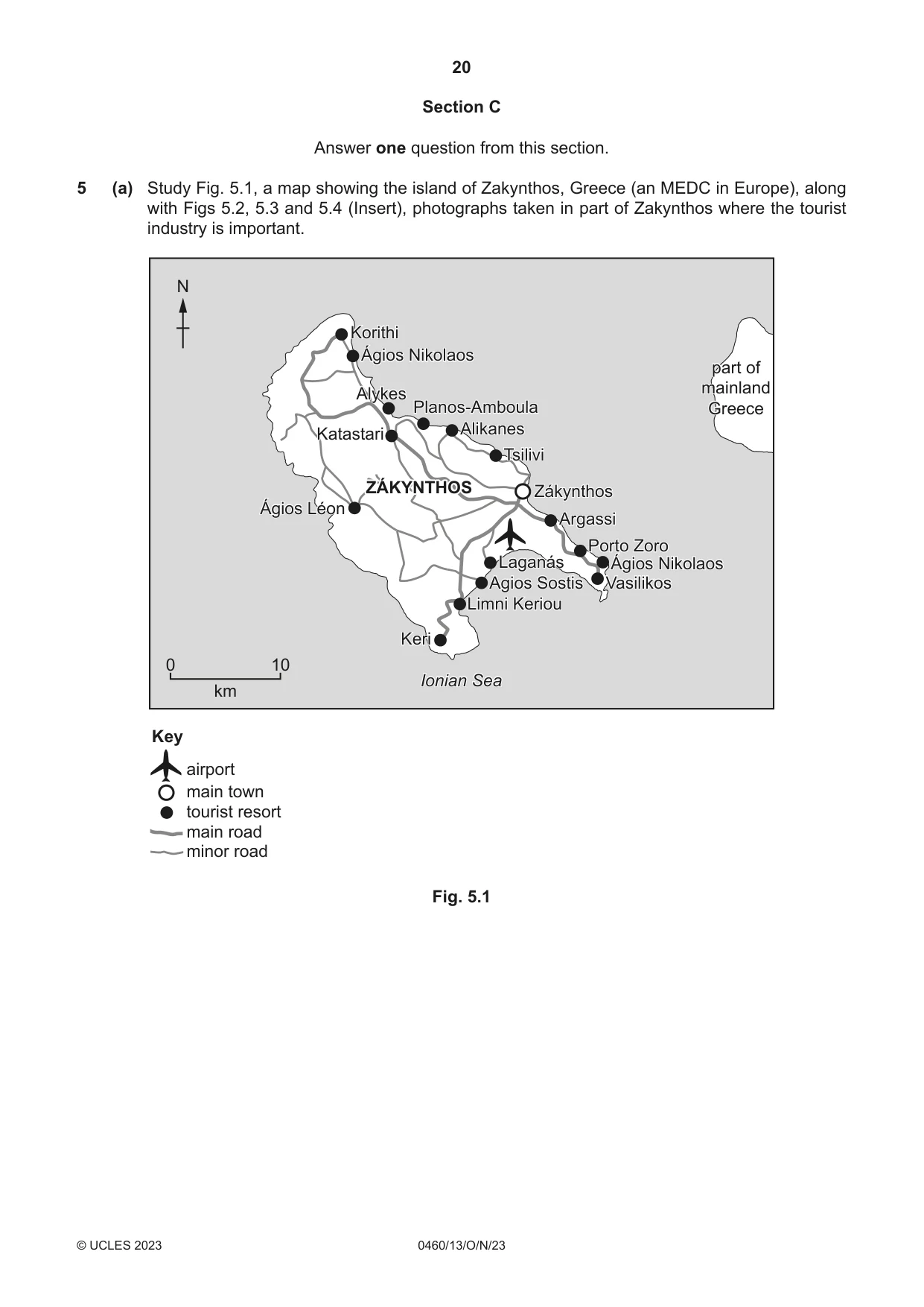 Cambridge IGCSE Geography 0460 2023 Oct/Nov Paper 1 · Variant 3 question paper, page 20 of 32