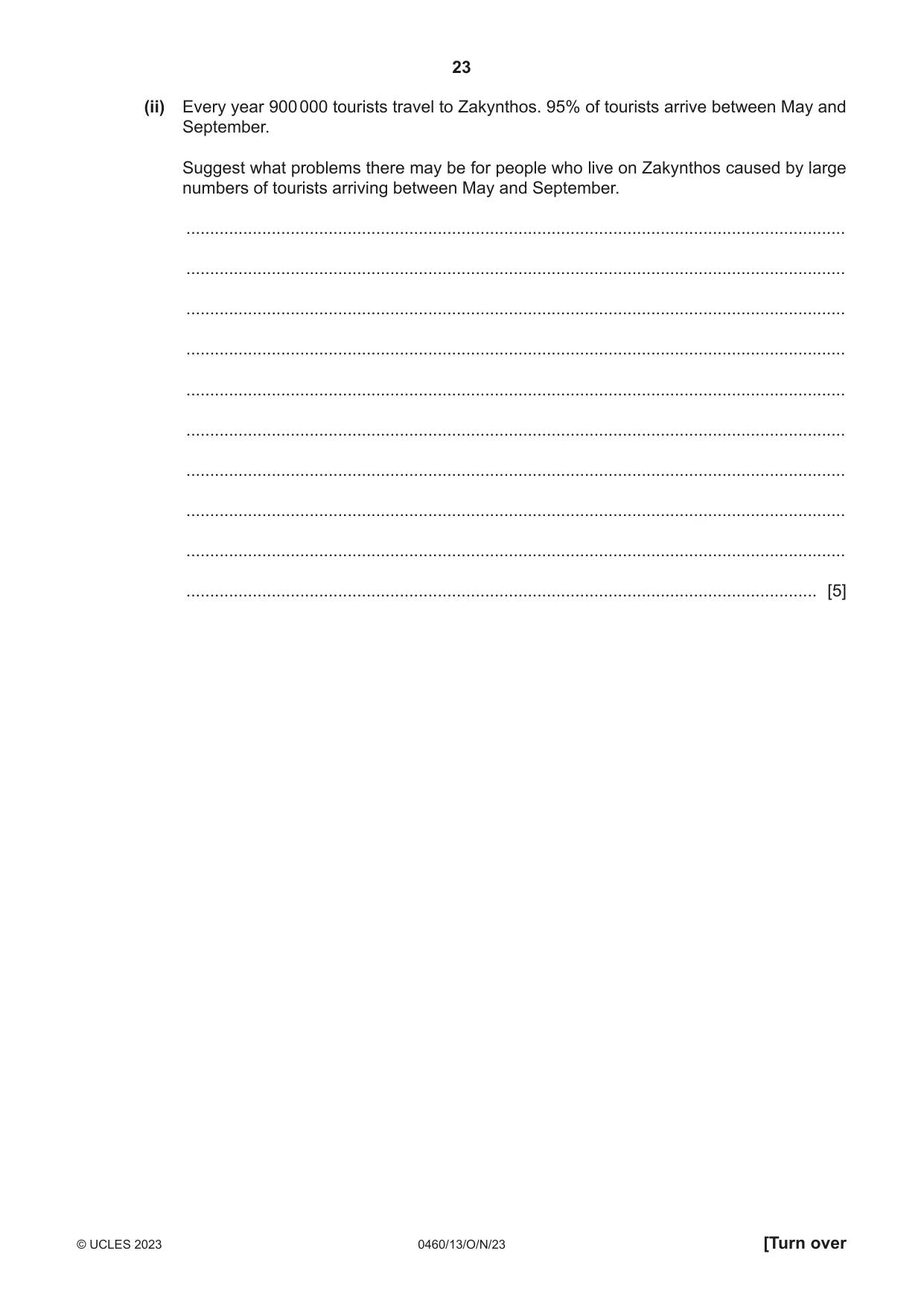 Cambridge IGCSE Geography 0460 2023 Oct/Nov Paper 1 · Variant 3 question paper, page 23 of 32