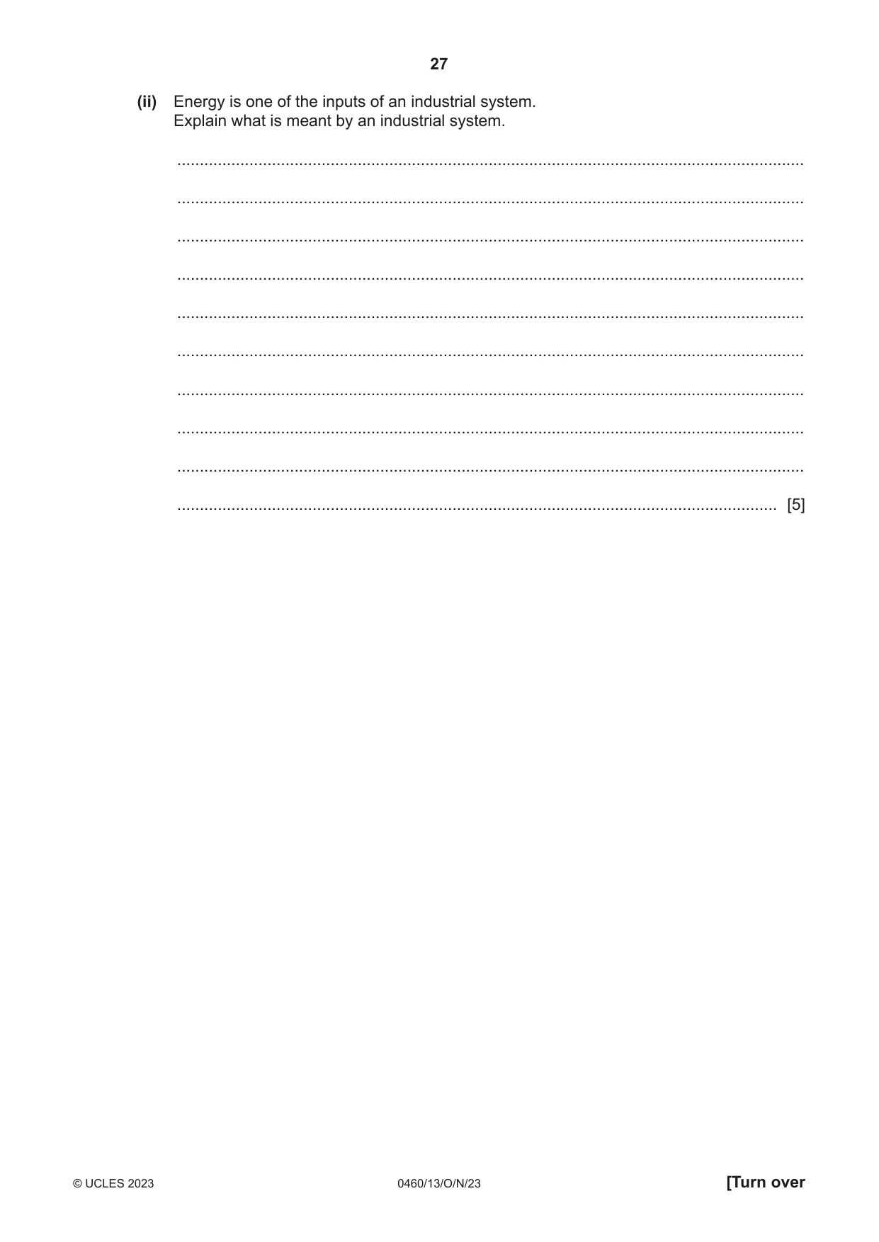 Cambridge IGCSE Geography 0460 2023 Oct/Nov Paper 1 · Variant 3 question paper, page 27 of 32