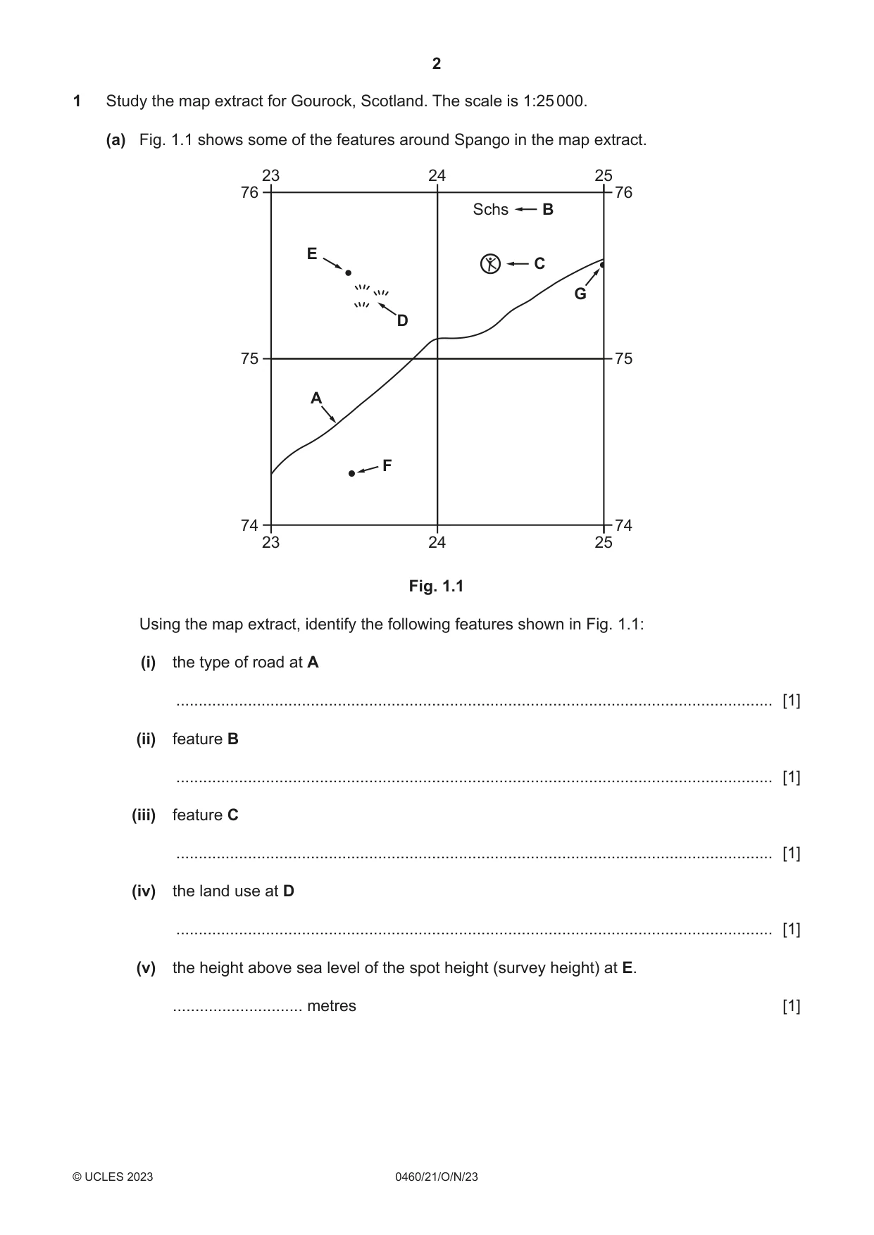 Cambridge IGCSE Geography 0460 2023 Oct/Nov Paper 2 · Variant 1 question paper, page 2 of 16