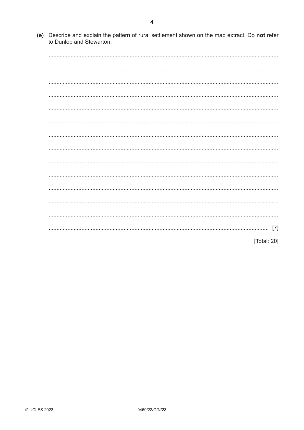 Cambridge IGCSE Geography 0460 2023 Oct/Nov Paper 2 · Variant 2 question paper, page 4 of 16