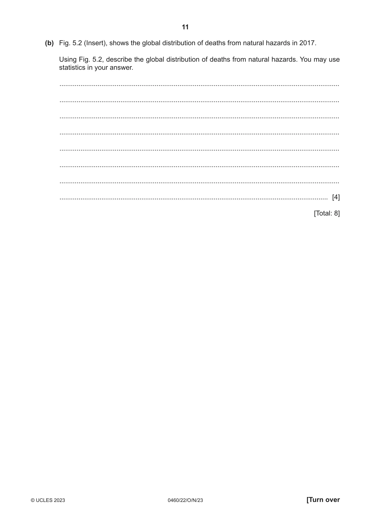 Cambridge IGCSE Geography 0460 2023 Oct/Nov Paper 2 · Variant 2 question paper, page 11 of 16