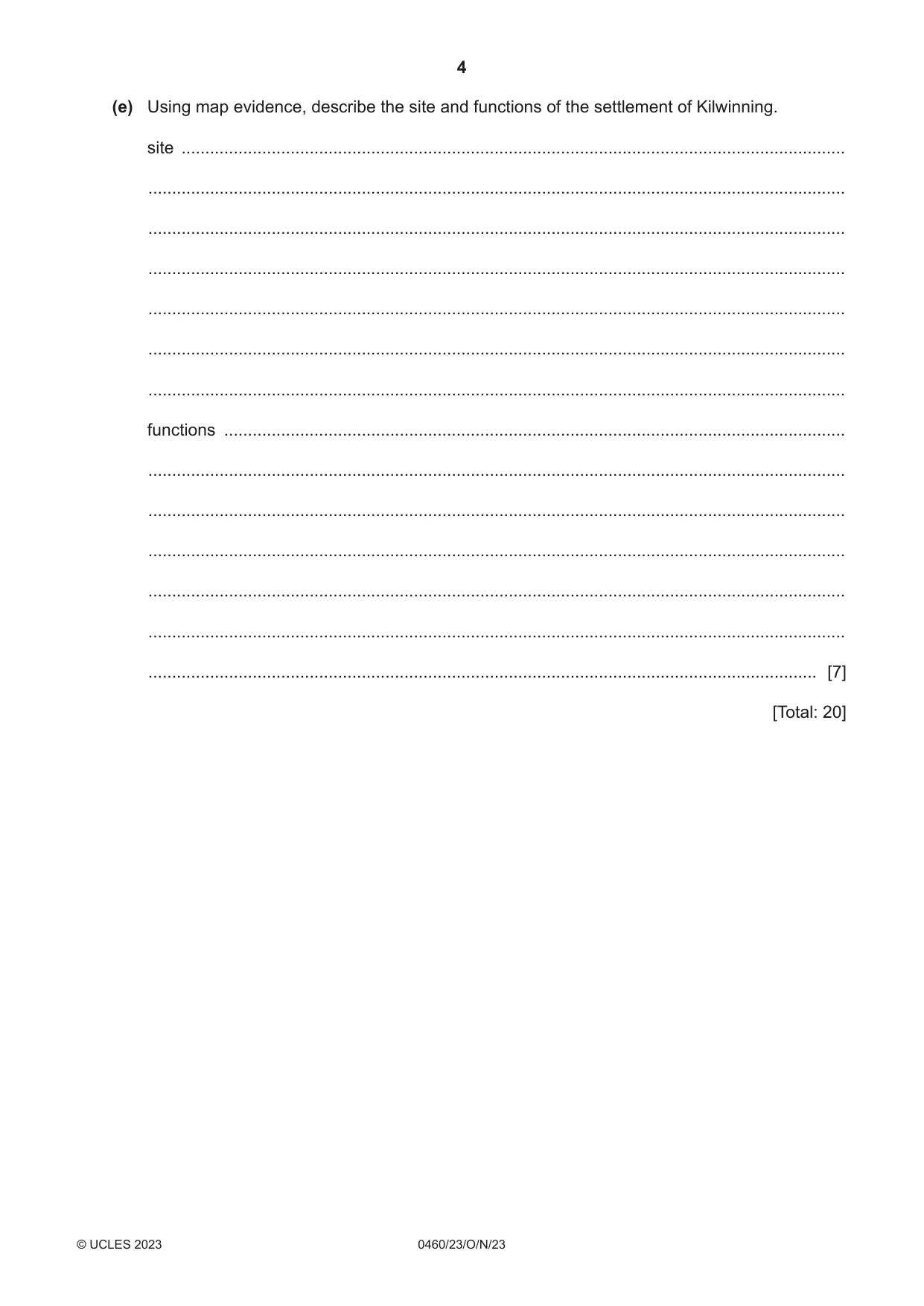 Cambridge IGCSE Geography 0460 2023 Oct/Nov Paper 2 · Variant 3 question paper, page 4 of 16