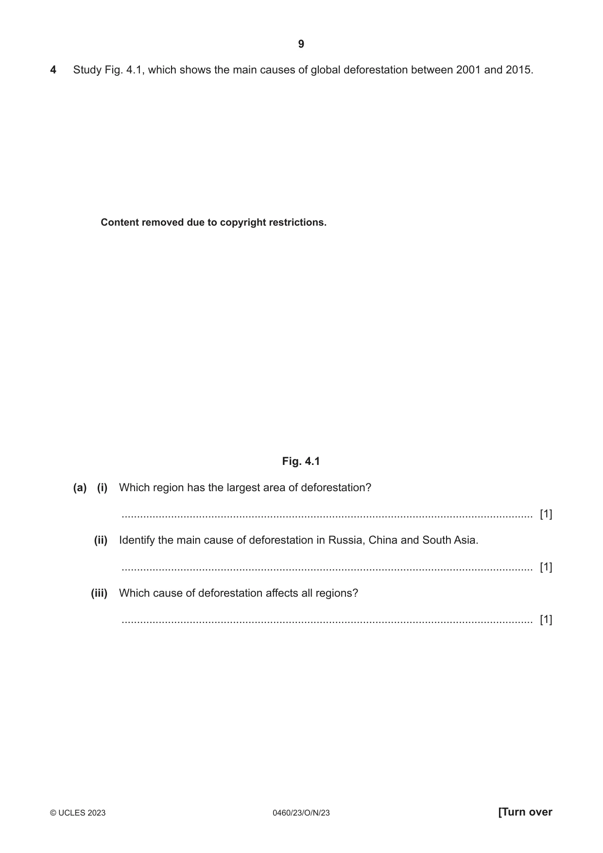 Cambridge IGCSE Geography 0460 2023 Oct/Nov Paper 2 · Variant 3 question paper, page 9 of 16