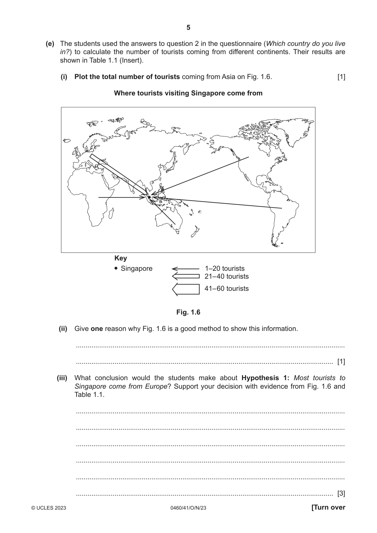 Cambridge IGCSE Geography 0460 2023 Oct/Nov Paper 4 · Variant 1 question paper, page 5 of 20