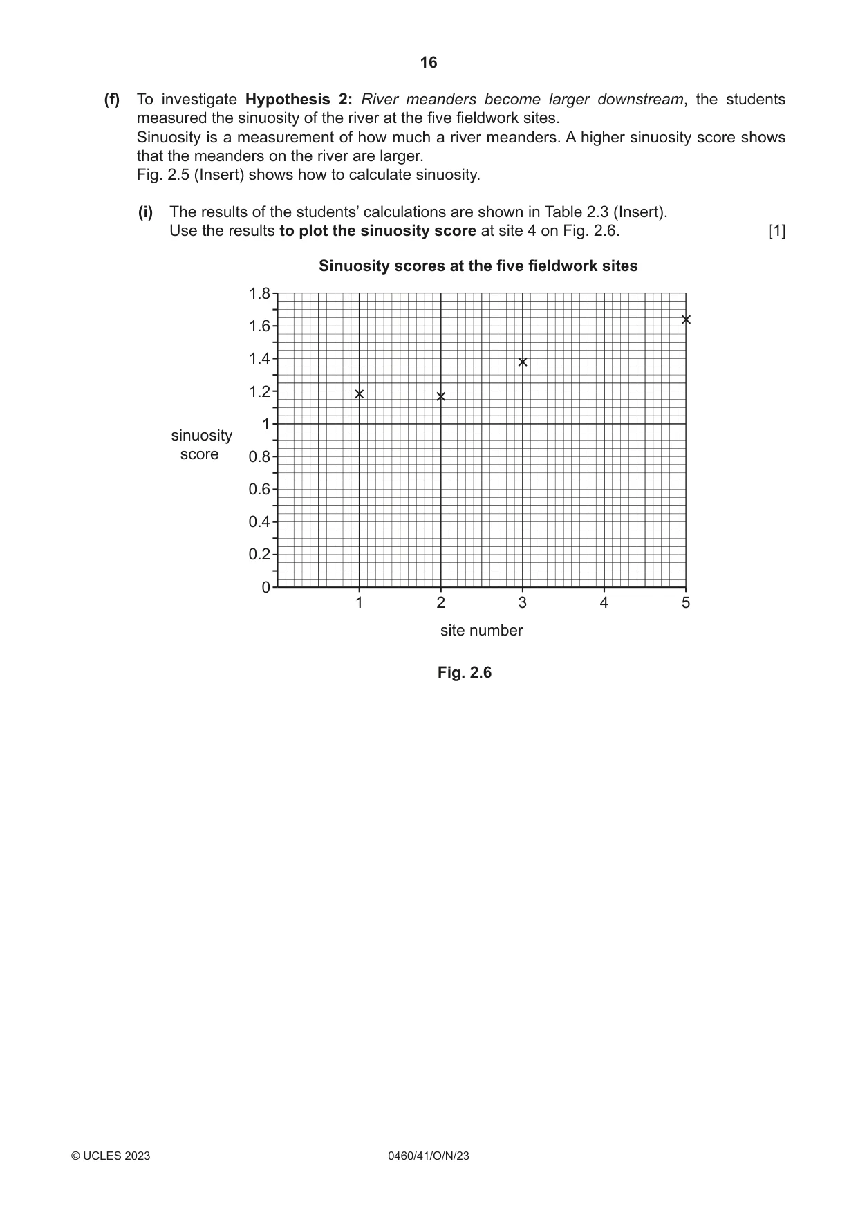 Cambridge IGCSE Geography 0460 2023 Oct/Nov Paper 4 · Variant 1 question paper, page 16 of 20