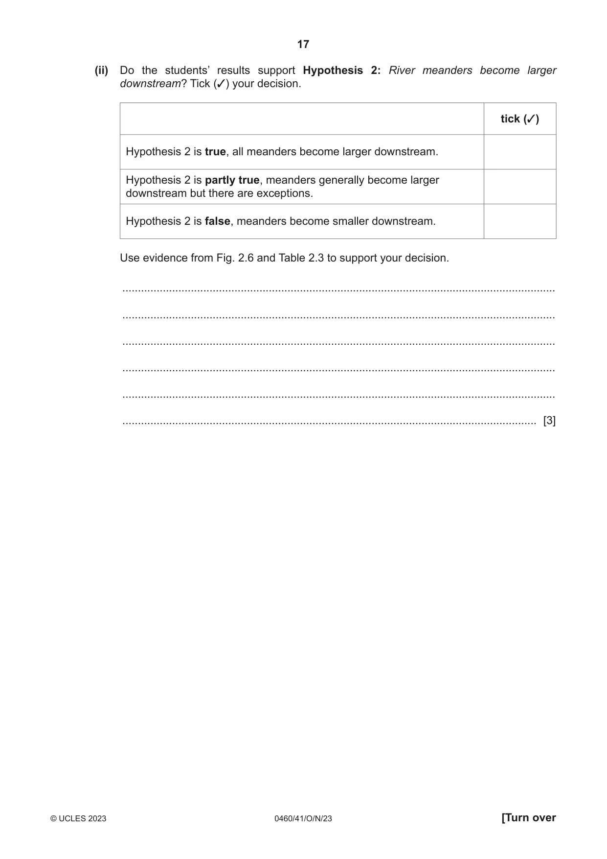 Cambridge IGCSE Geography 0460 2023 Oct/Nov Paper 4 · Variant 1 question paper, page 17 of 20