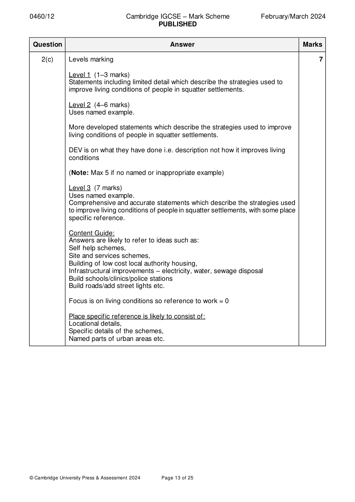 Mark scheme, page 13 of 25