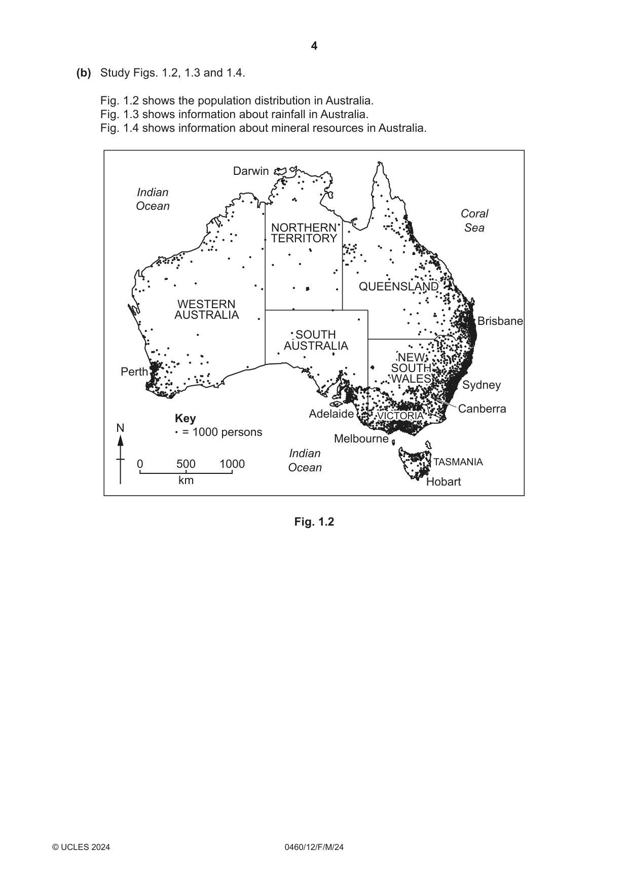 Cambridge IGCSE Geography 0460 2024 Feb/March Paper 1 · Variant 2 question paper, page 4 of 28