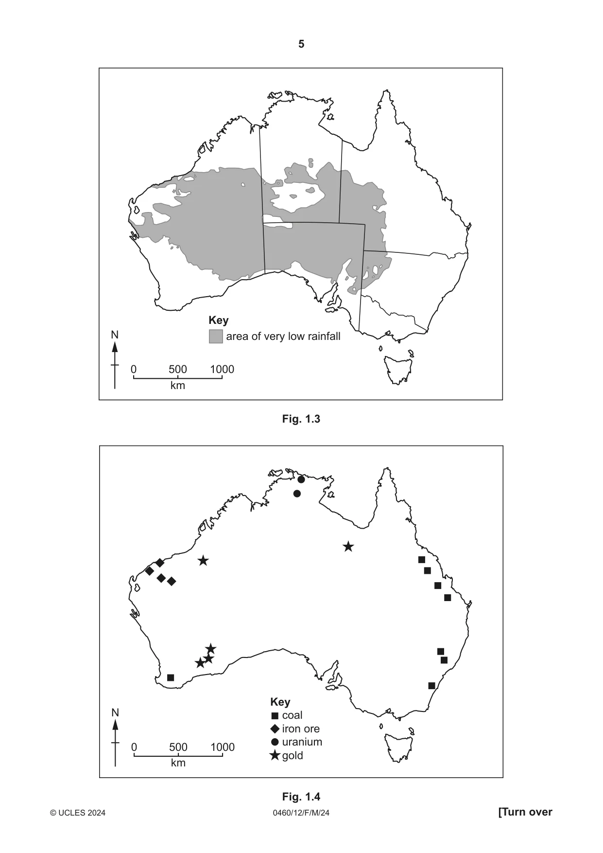 Cambridge IGCSE Geography 0460 2024 Feb/March Paper 1 · Variant 2 question paper, page 5 of 28