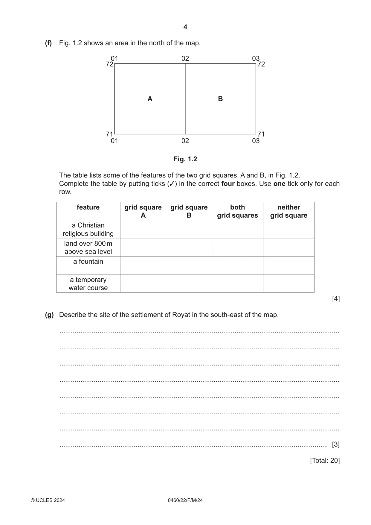 Cambridge IGCSE Geography 0460 2024 Feb/March Paper 2 · Variant 2 question paper, page 4 of 16