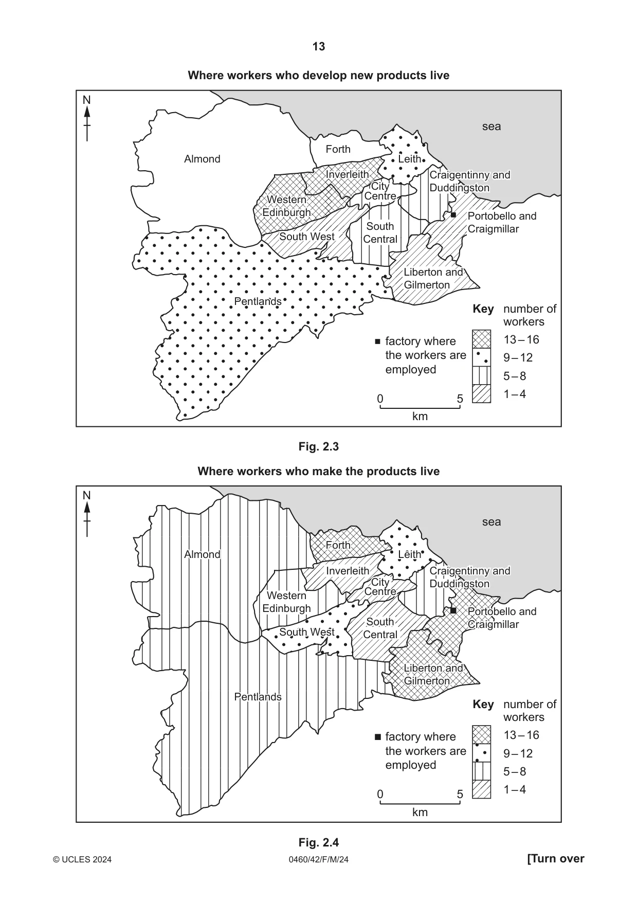 Cambridge IGCSE Geography 0460 2024 Feb/March Paper 4 · Variant 2 question paper, page 13 of 20