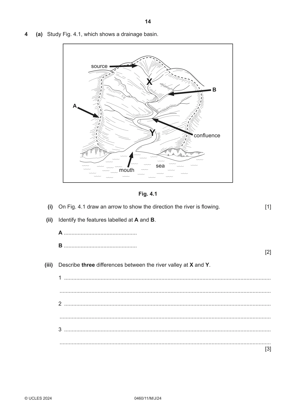 Cambridge IGCSE Geography 0460 2024 May/June Paper 1 · Variant 1 question paper, page 14 of 28