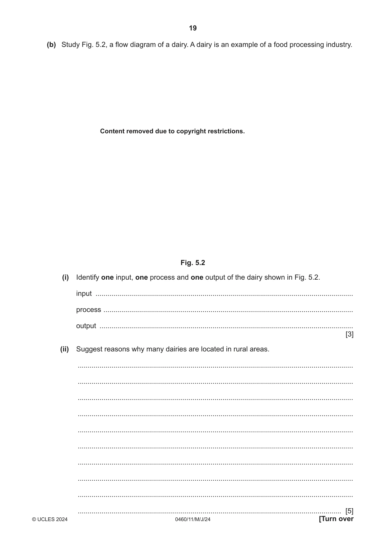Cambridge IGCSE Geography 0460 2024 May/June Paper 1 · Variant 1 question paper, page 19 of 28