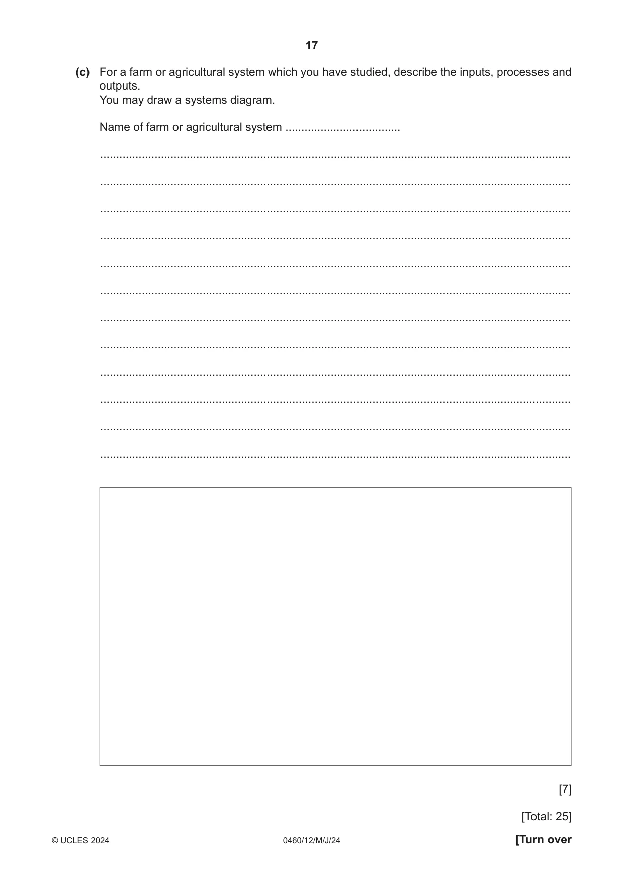 Cambridge IGCSE Geography 0460 2024 May/June Paper 1 · Variant 2 question paper, page 17 of 24