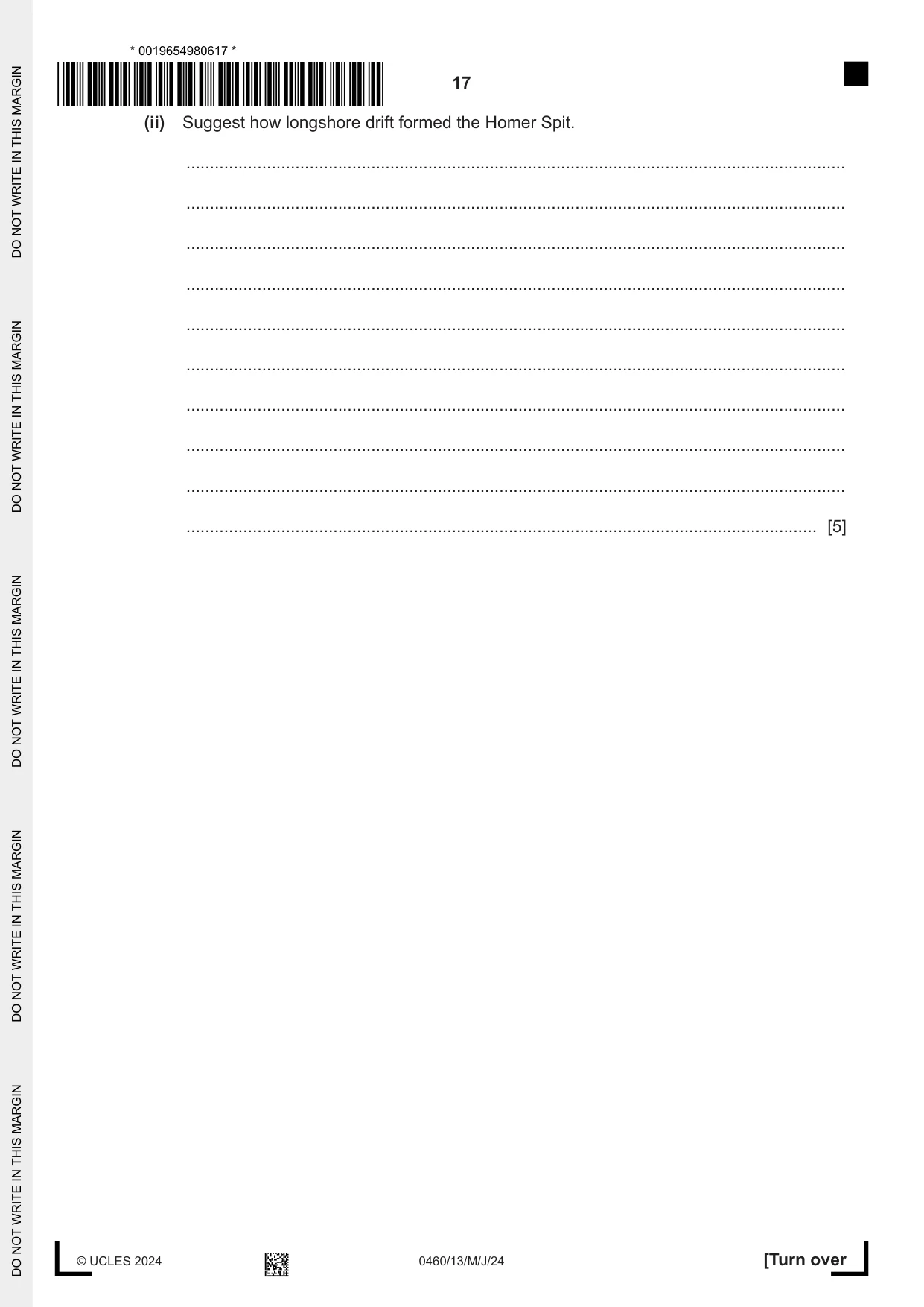 Cambridge IGCSE Geography 0460 2024 May/June Paper 1 · Variant 3 question paper, page 17 of 32