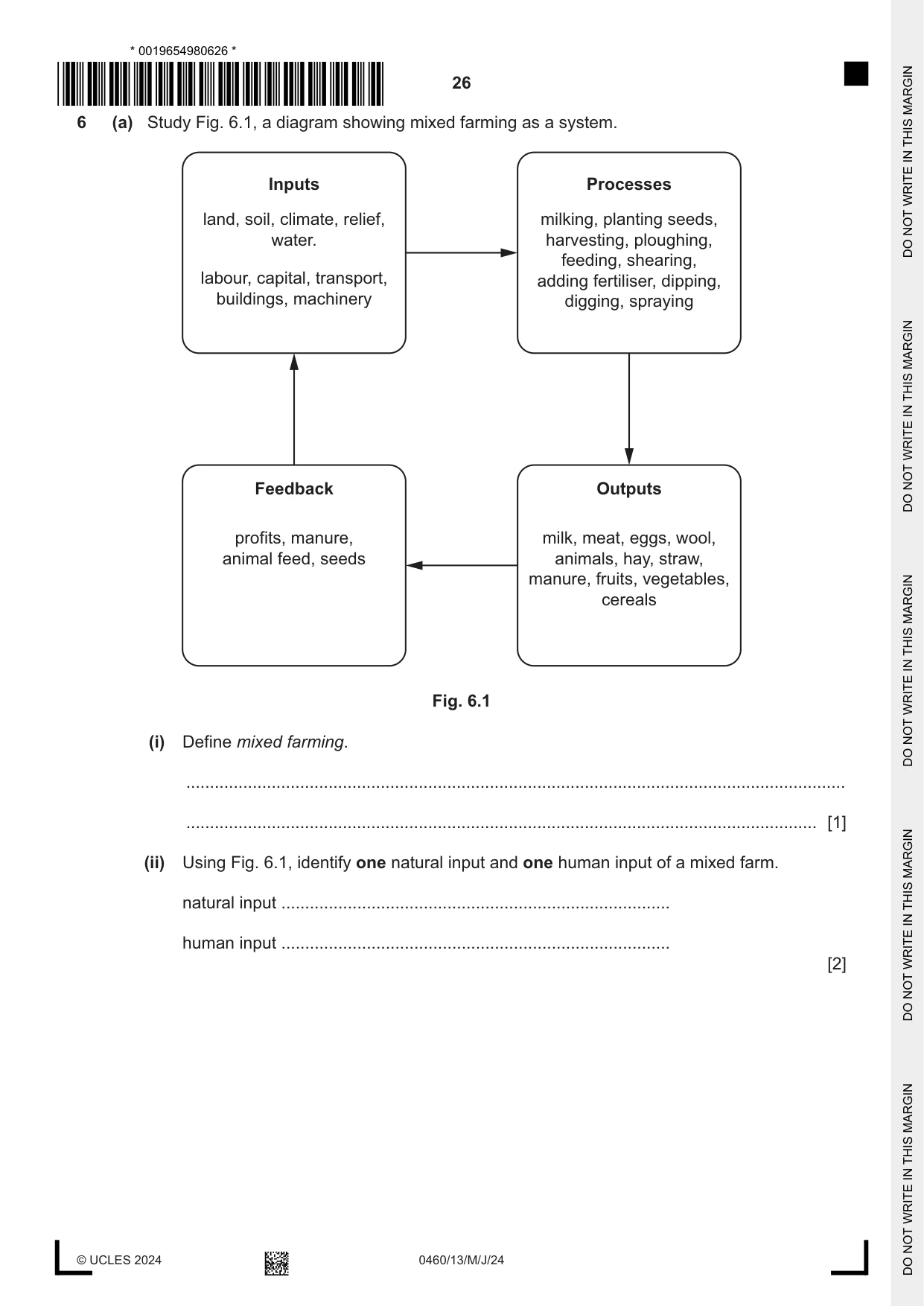 Cambridge IGCSE Geography 0460 2024 May/June Paper 1 · Variant 3 question paper, page 26 of 32