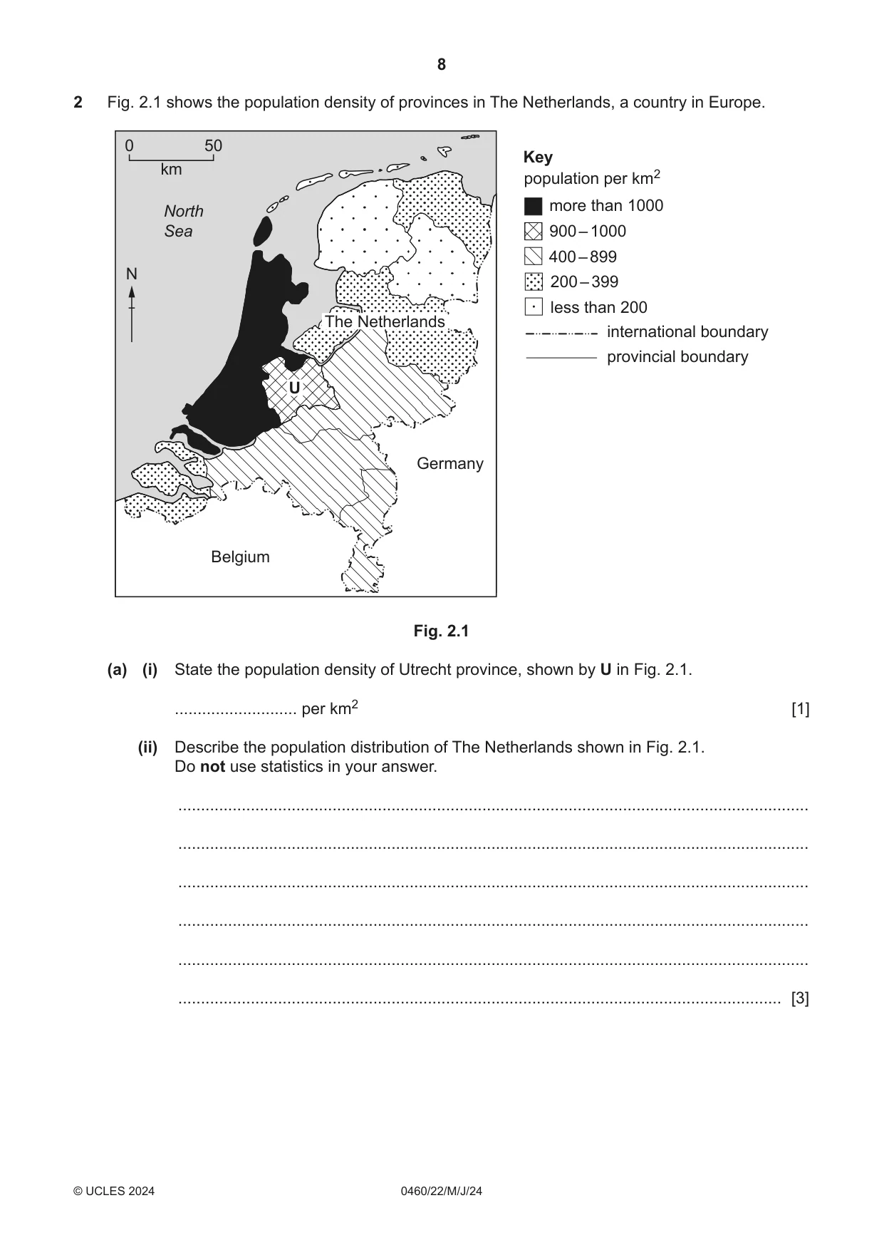 Cambridge IGCSE Geography 0460 2024 May/June Paper 2 · Variant 2 question paper, page 8 of 20