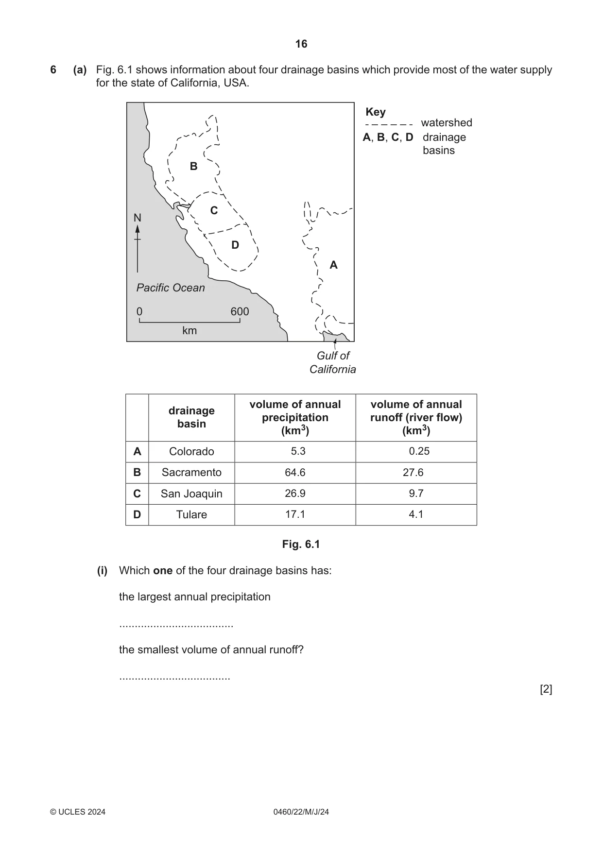 Cambridge IGCSE Geography 0460 2024 May/June Paper 2 · Variant 2 question paper, page 16 of 20