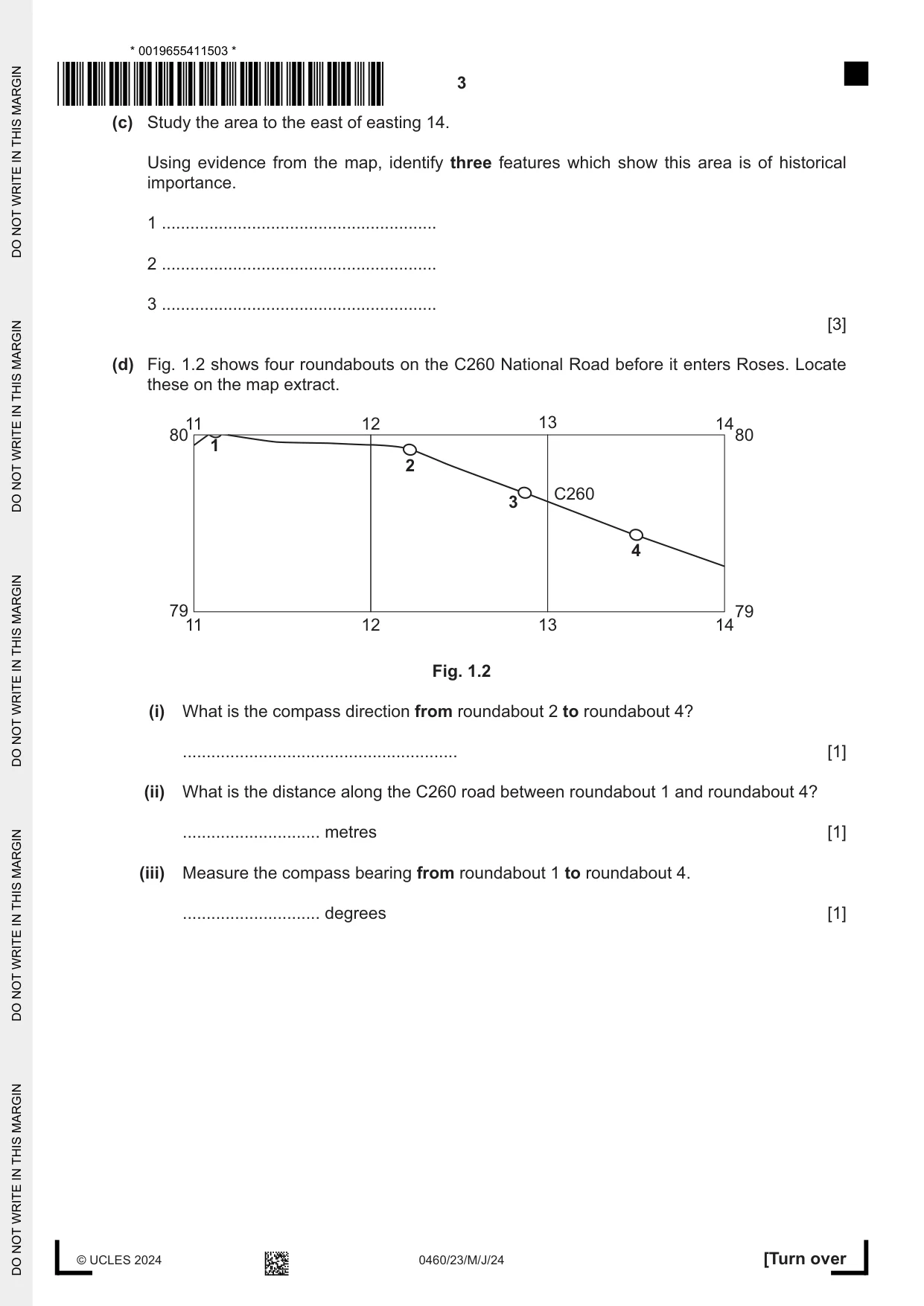 Cambridge IGCSE Geography 0460 2024 May/June Paper 2 · Variant 3 question paper, page 3 of 16