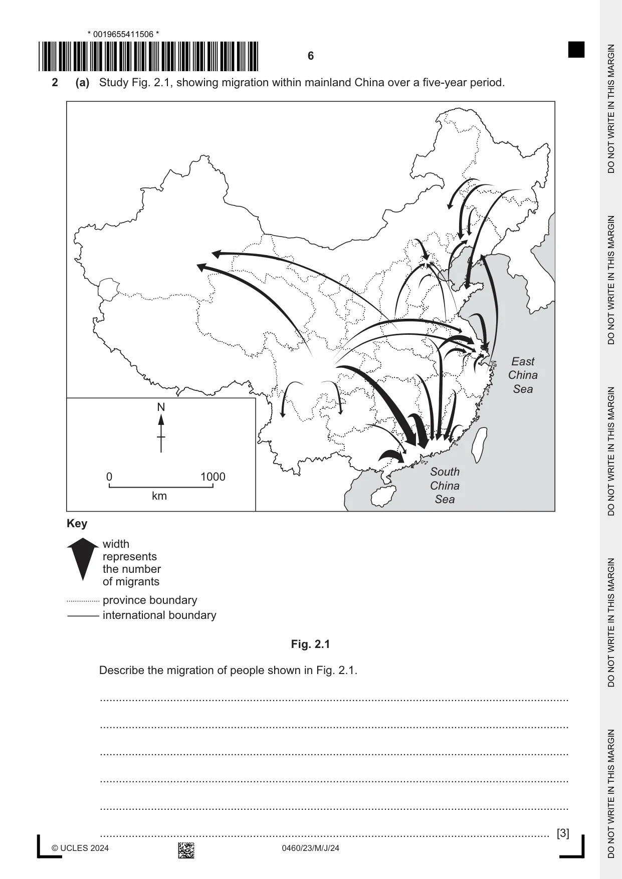 Cambridge IGCSE Geography 0460 2024 May/June Paper 2 · Variant 3 question paper, page 6 of 16