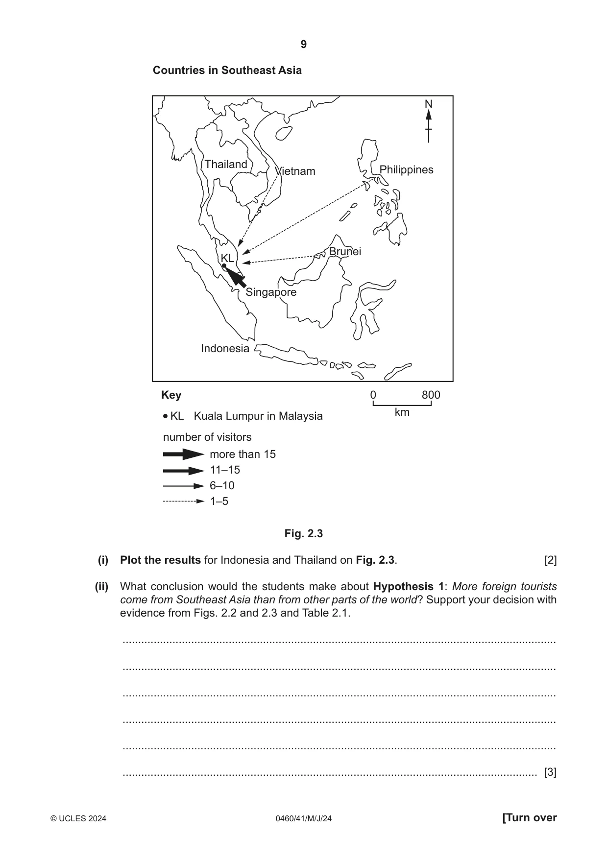 Cambridge IGCSE Geography 0460 2024 May/June Paper 4 · Variant 1 question paper, page 9 of 20