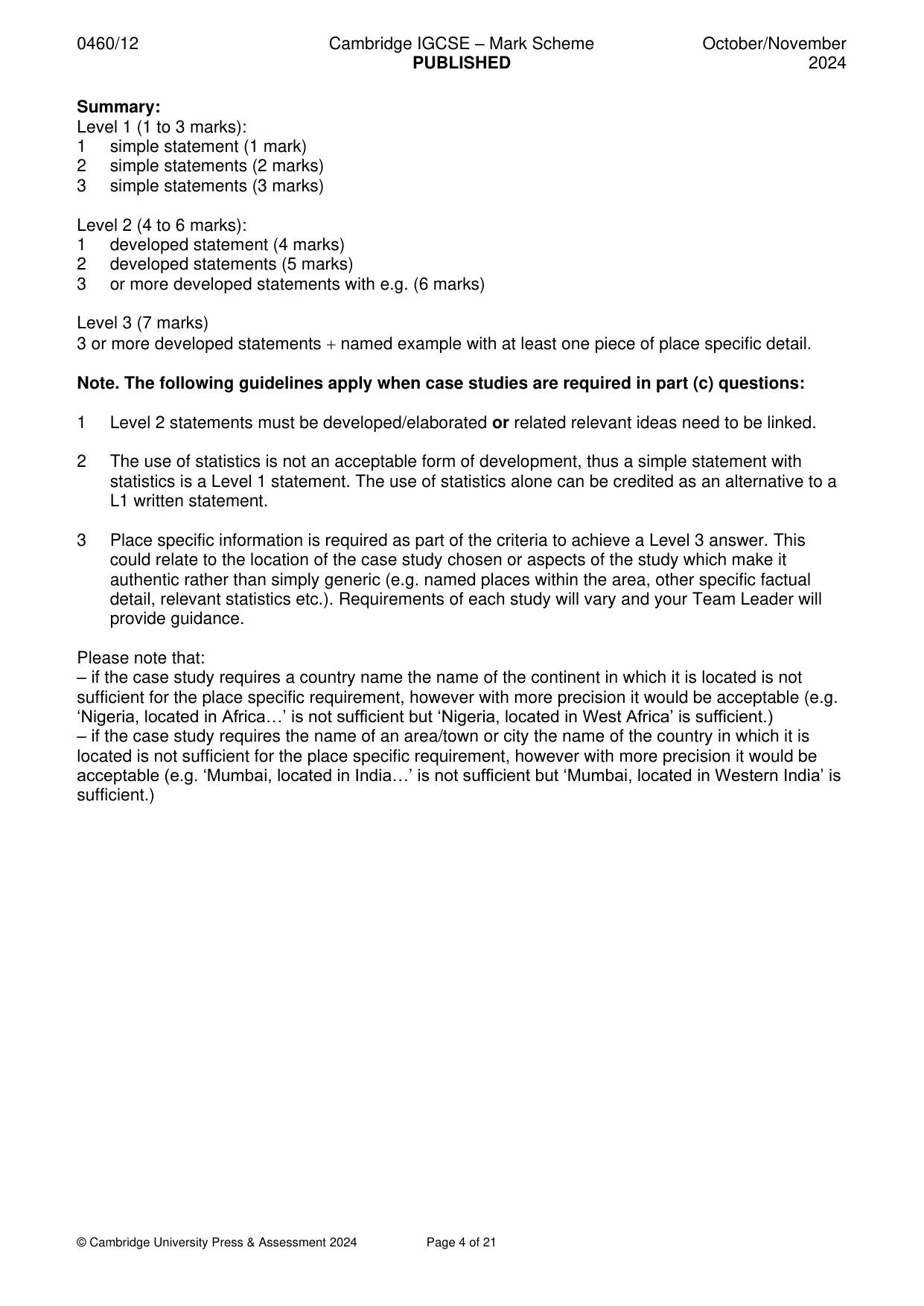 Mark scheme, page 4 of 21
