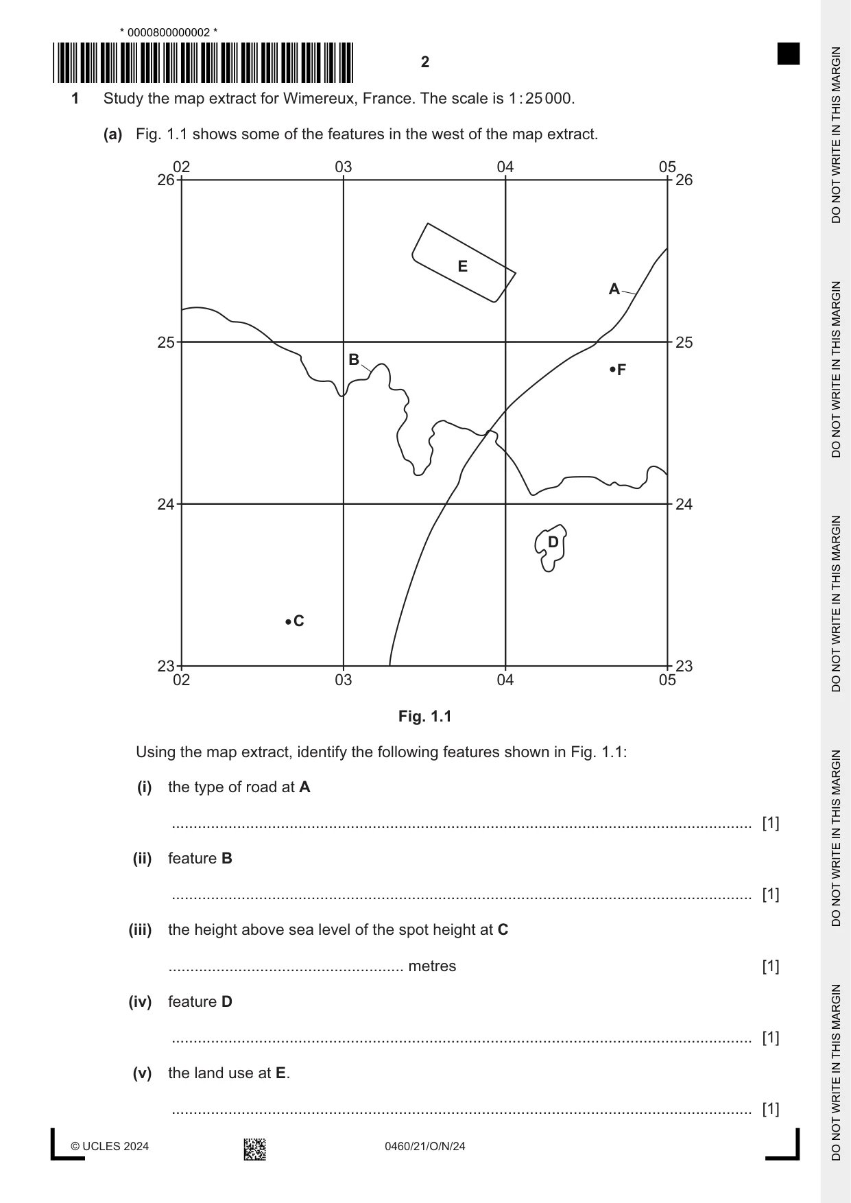 Cambridge IGCSE Geography 0460 2024 Oct/Nov Paper 2 · Variant 1 question paper, page 2 of 20