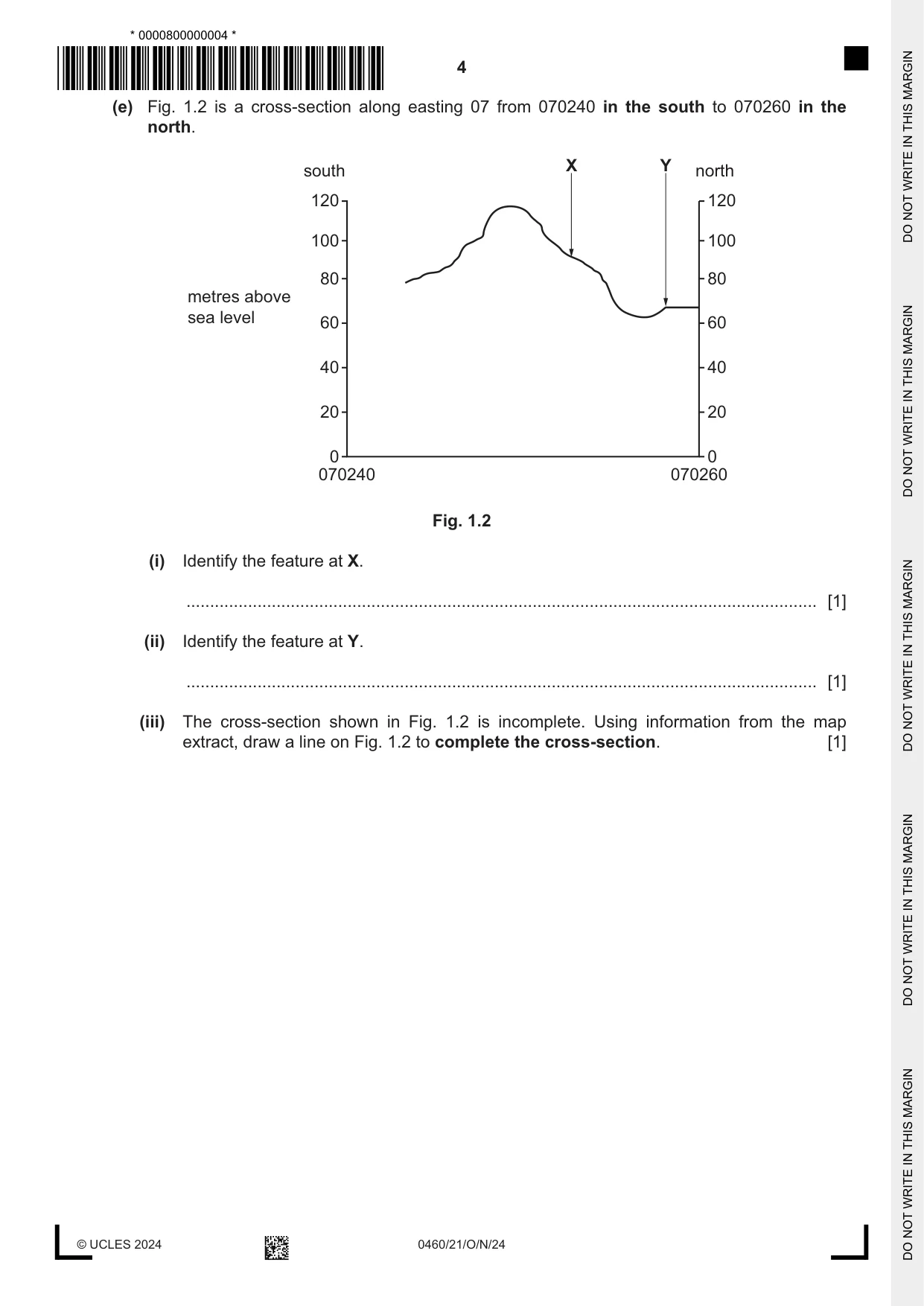 Cambridge IGCSE Geography 0460 2024 Oct/Nov Paper 2 · Variant 1 question paper, page 4 of 20