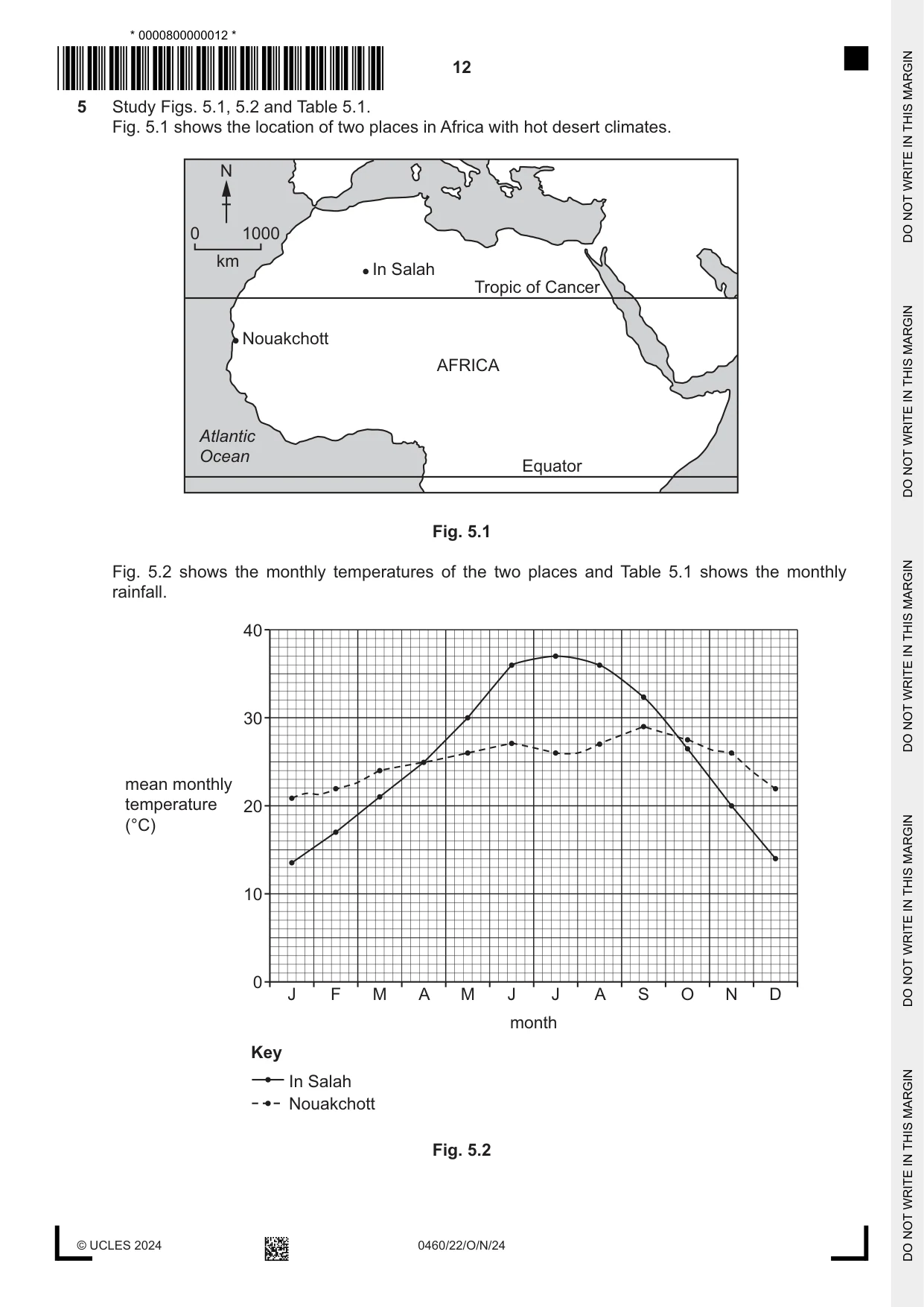 Cambridge IGCSE Geography 0460 2024 Oct/Nov Paper 2 · Variant 2 question paper, page 12 of 20