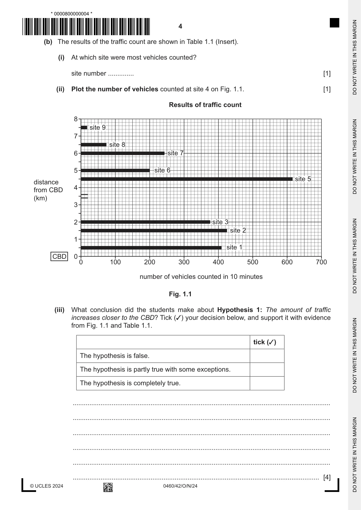 Cambridge IGCSE Geography 0460 2024 Oct/Nov Paper 4 · Variant 2 question paper, page 4 of 16