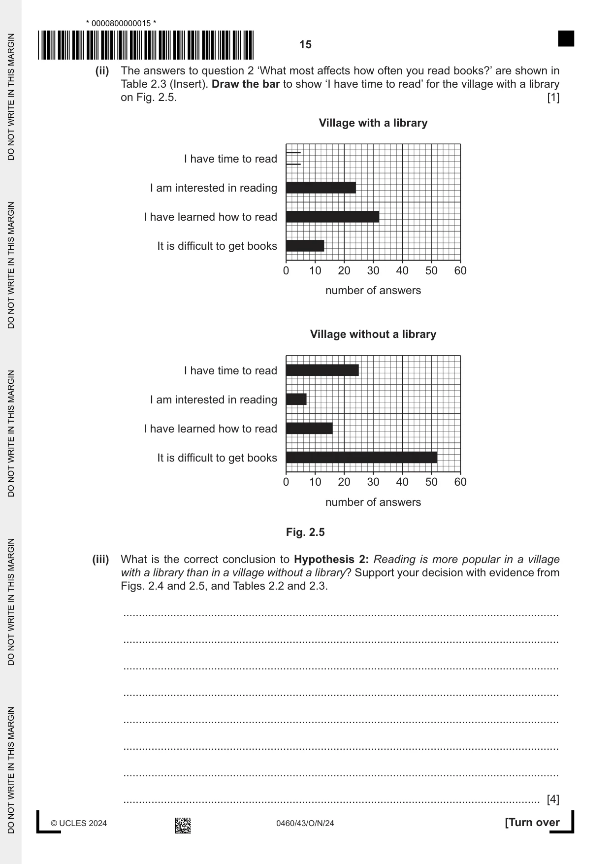 Cambridge IGCSE Geography 0460 2024 Oct/Nov Paper 4 · Variant 3 question paper, page 15 of 20