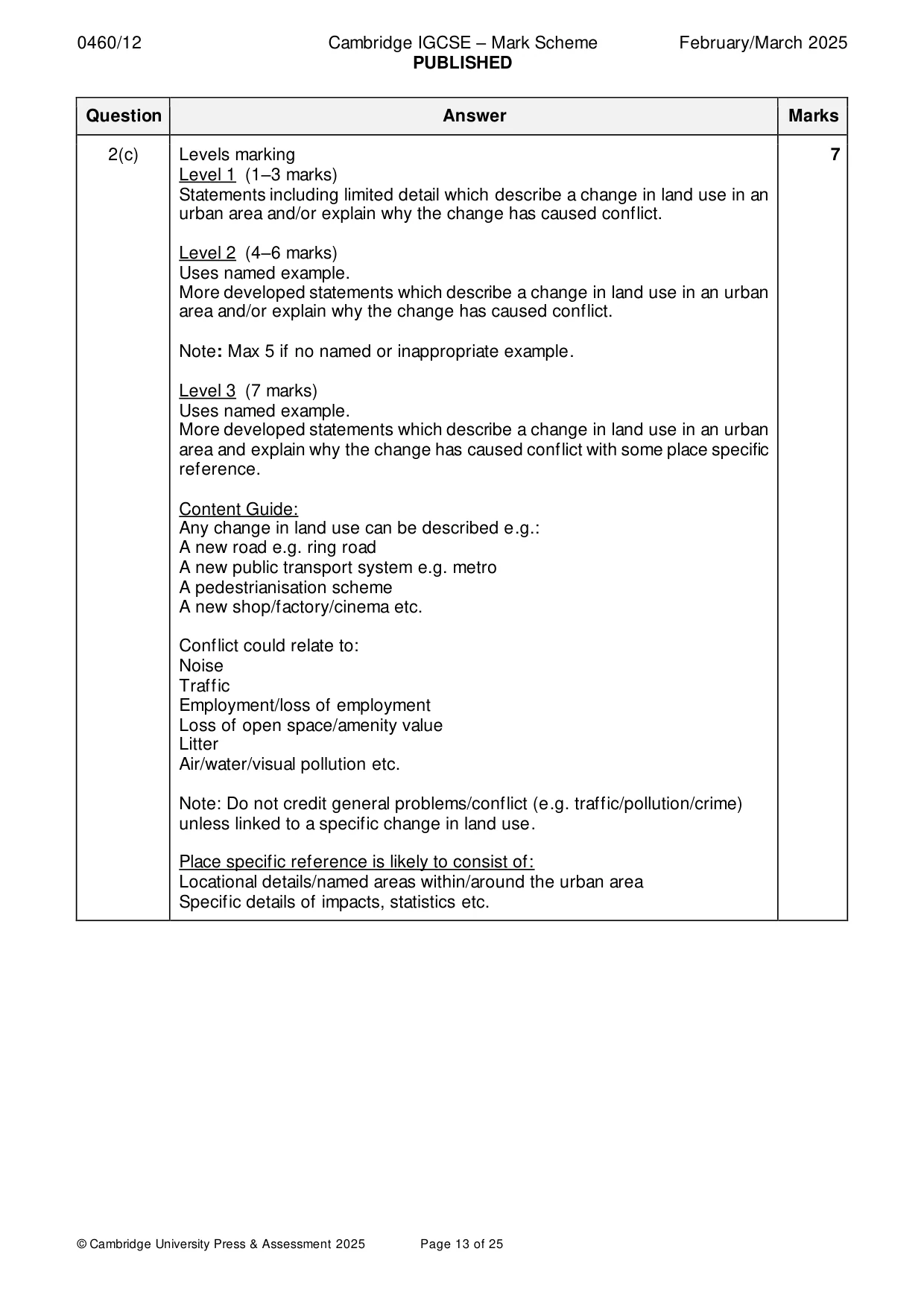 Mark scheme, page 13 of 25