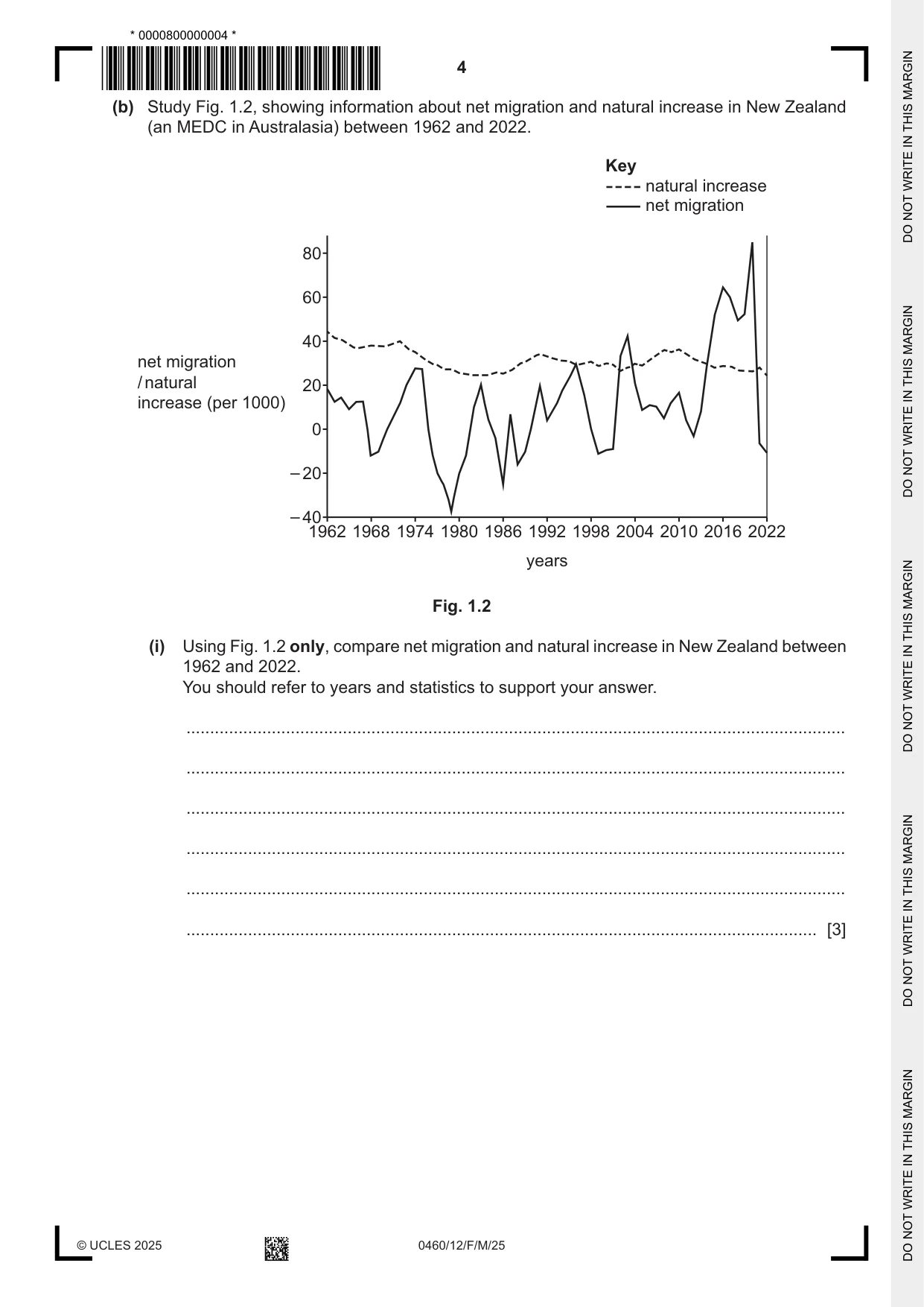 Cambridge IGCSE Geography 0460 2025 Feb/March Paper 1 · Variant 2 question paper, page 4 of 28