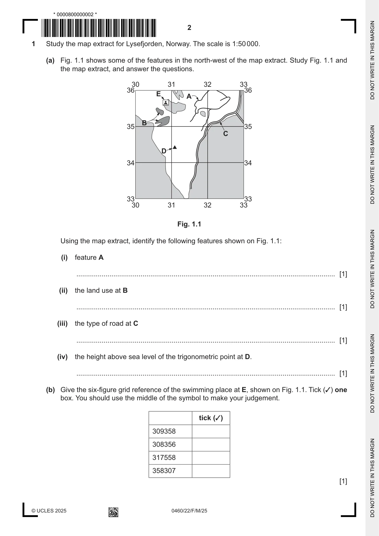 Cambridge IGCSE Geography 0460 2025 Feb/March Paper 2 · Variant 2 question paper, page 2 of 16