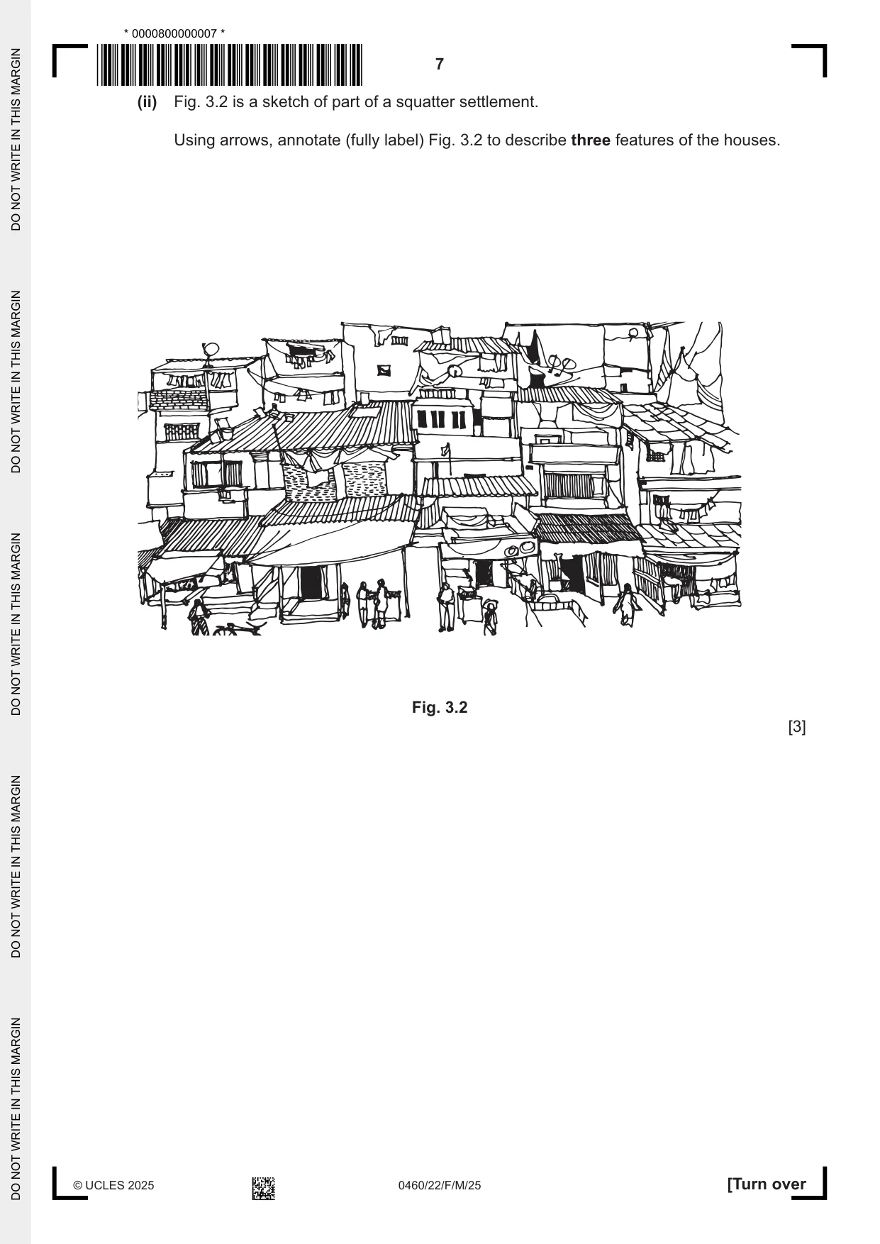 Cambridge IGCSE Geography 0460 2025 Feb/March Paper 2 · Variant 2 question paper, page 7 of 16