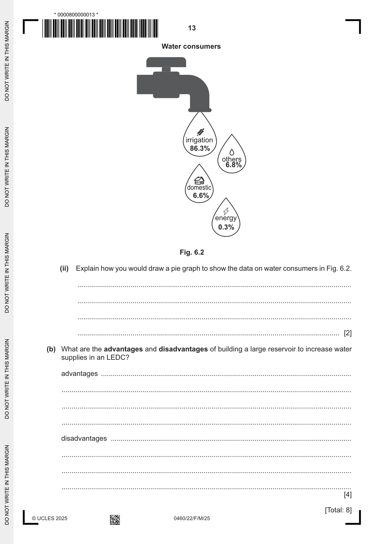Cambridge IGCSE Geography 0460 2025 Feb/March Paper 2 · Variant 2 question paper, page 13 of 16